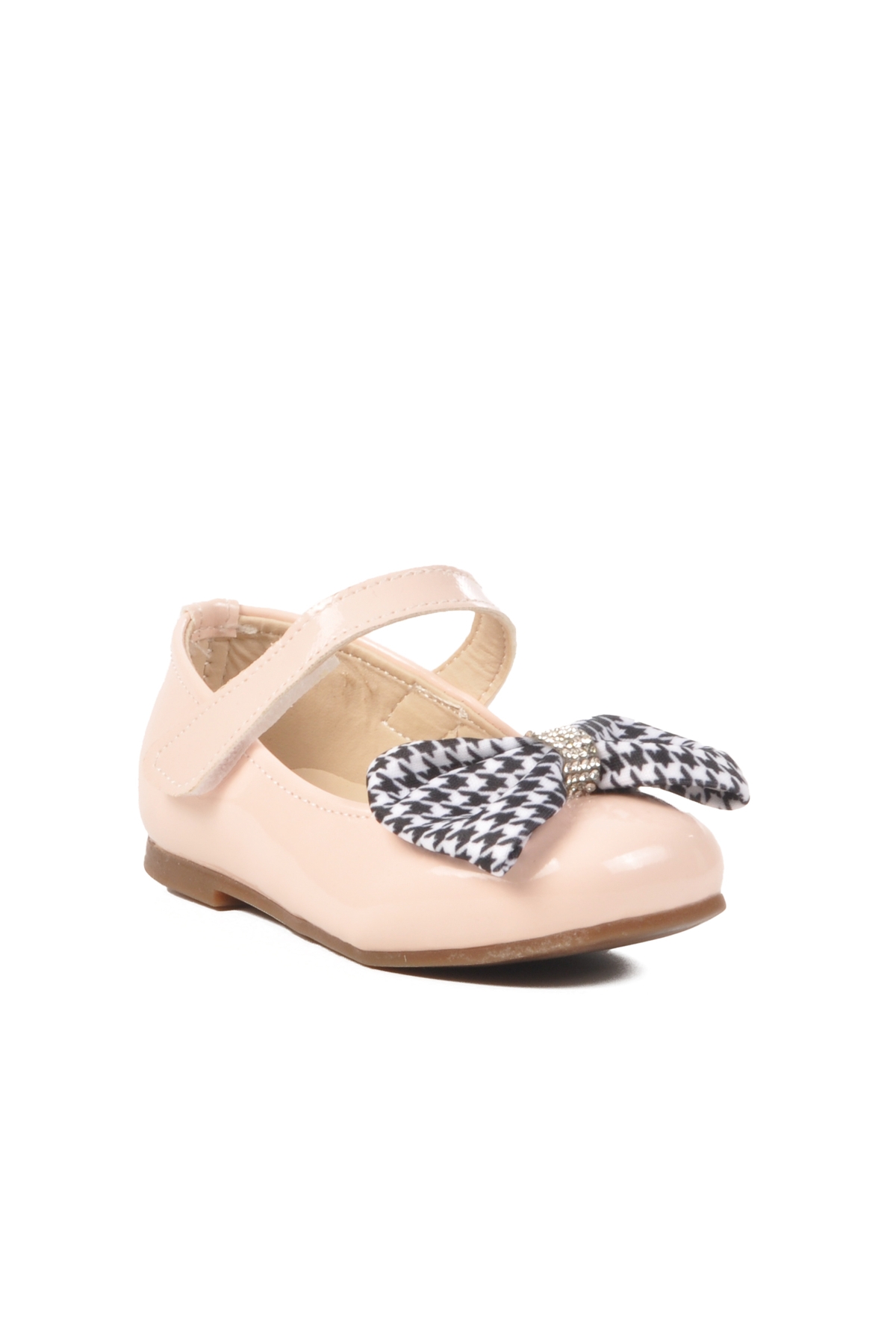 Aspor Pudra Rugan Kurdeleli Hafif Kız Çocuk Babet - Görsel 4