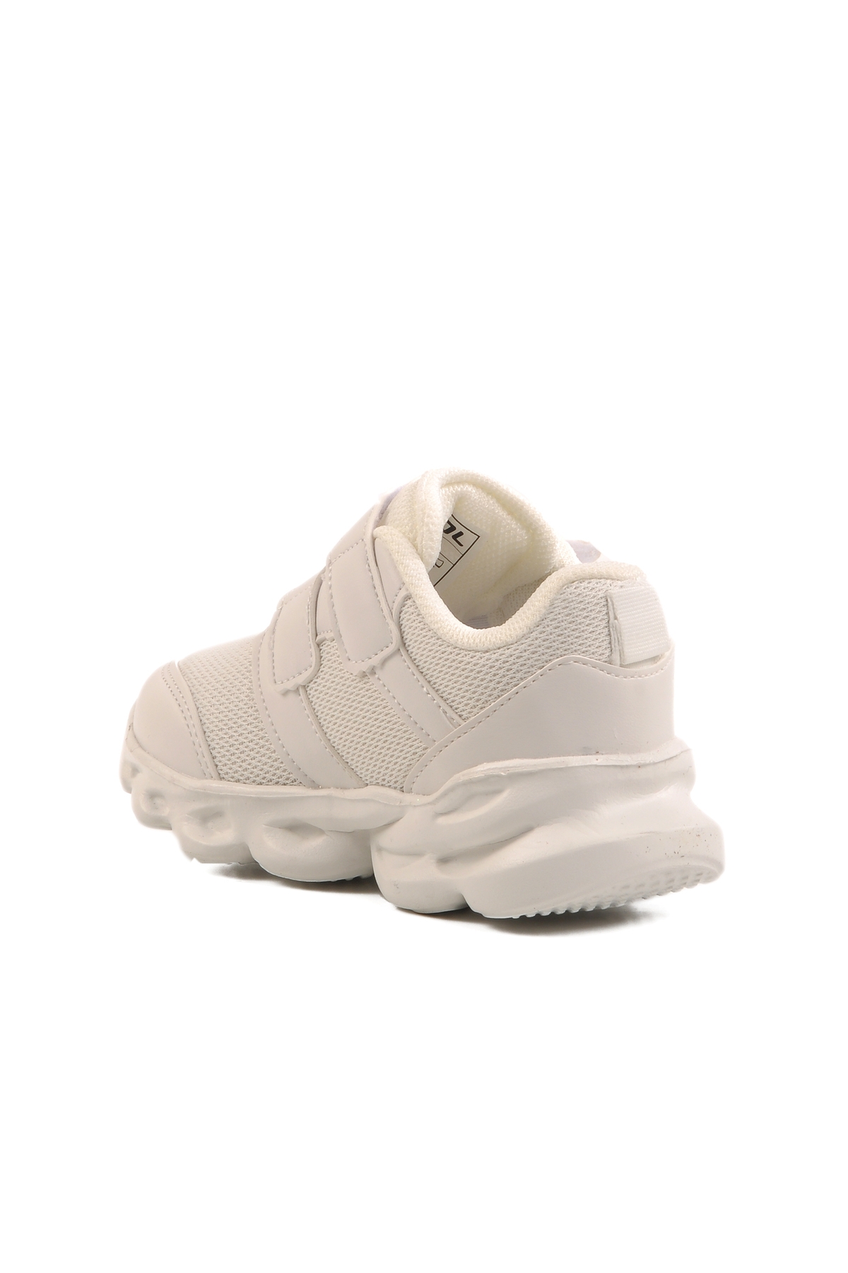 Beyaz Cırtlı Işıklı Hafif Unisex Çocuk Spor Ayakkabı - Görsel 5