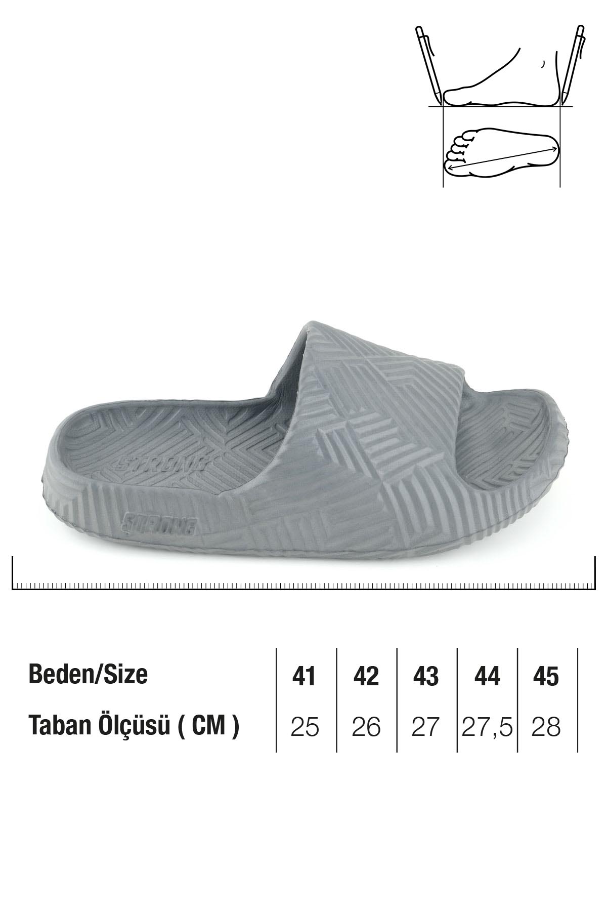 Erkek Yazlık Eva Ev Bahçe Banyo Esnek Islak Zemine Uygun Terlik - Görsel 3