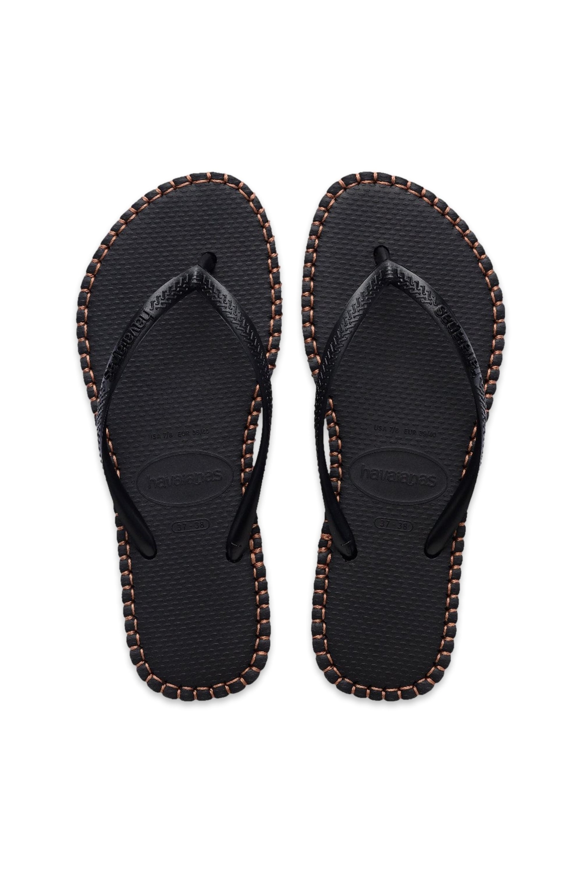 4149928 Slim Flatform Loop Parmak Arası Siyah Kadın Terlik - Görsel 3