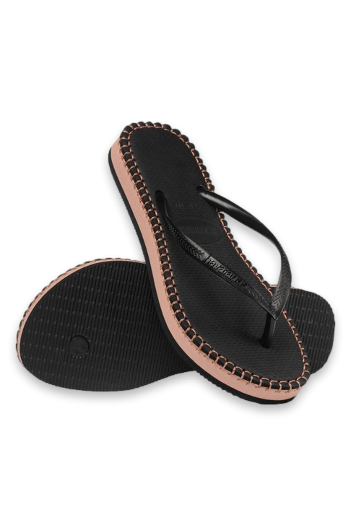 4149928 Slim Flatform Loop Parmak Arası Siyah Kadın Terlik - Görsel 6