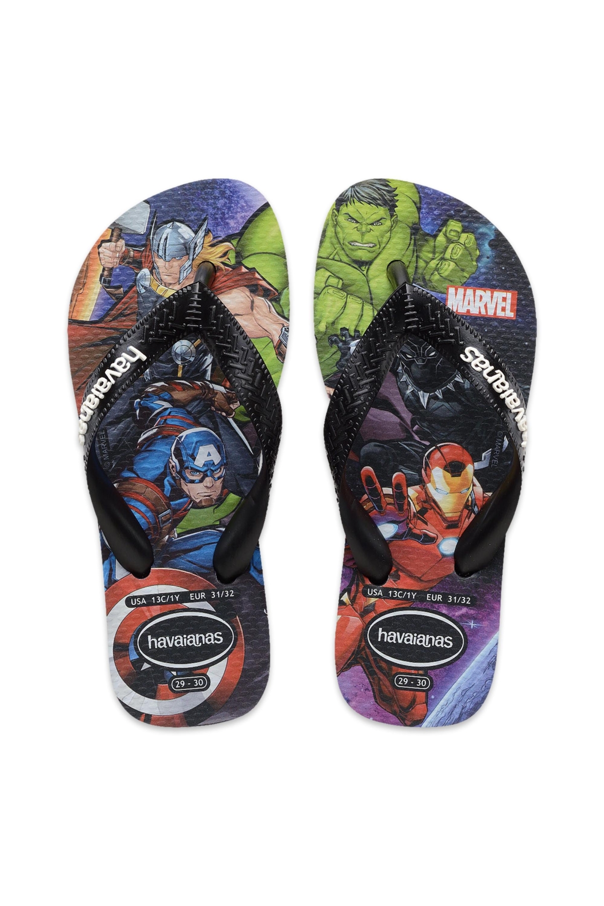 4148300 Kids Top Marvel Ii Parmak Arası Siyah Erkek Çocuk Terlik - Görsel 3