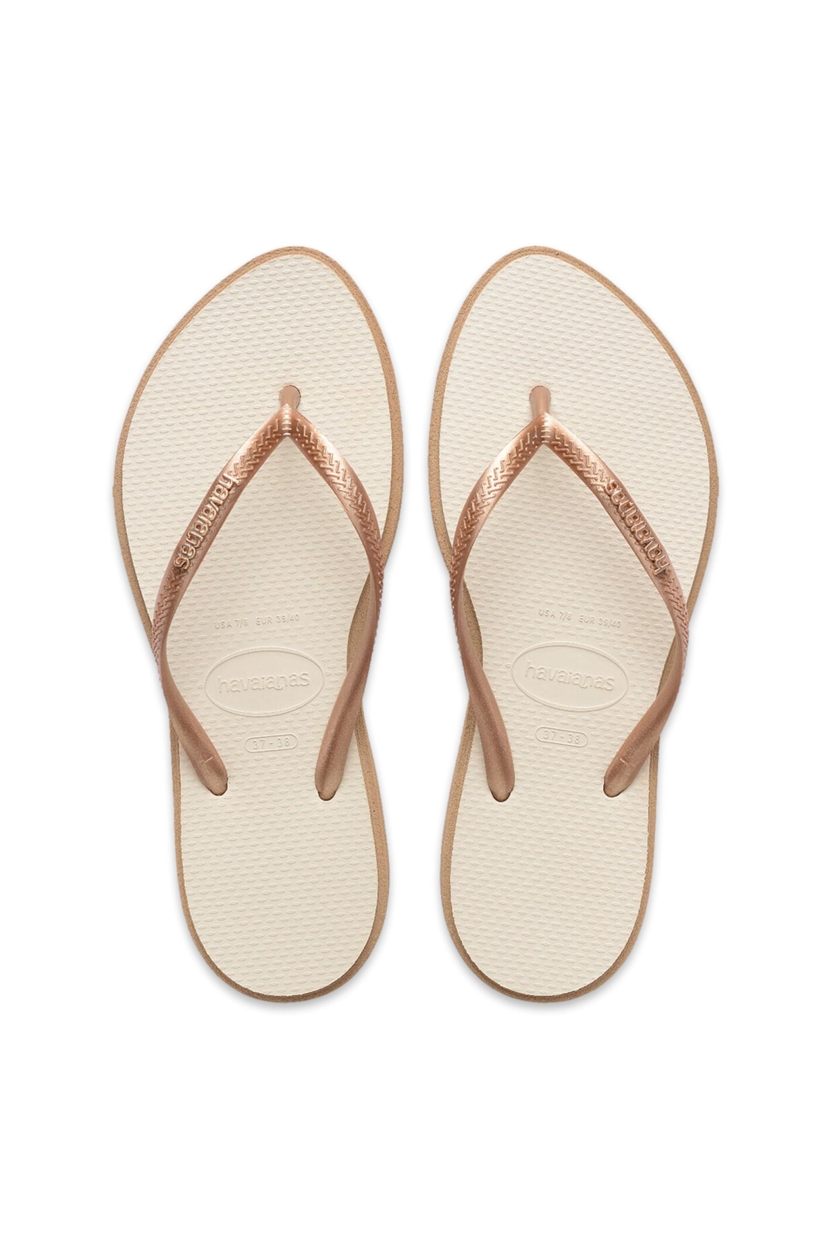 4149584 Sslim Point Parmak Arası Bronz Kadın Terlik - Görsel 3