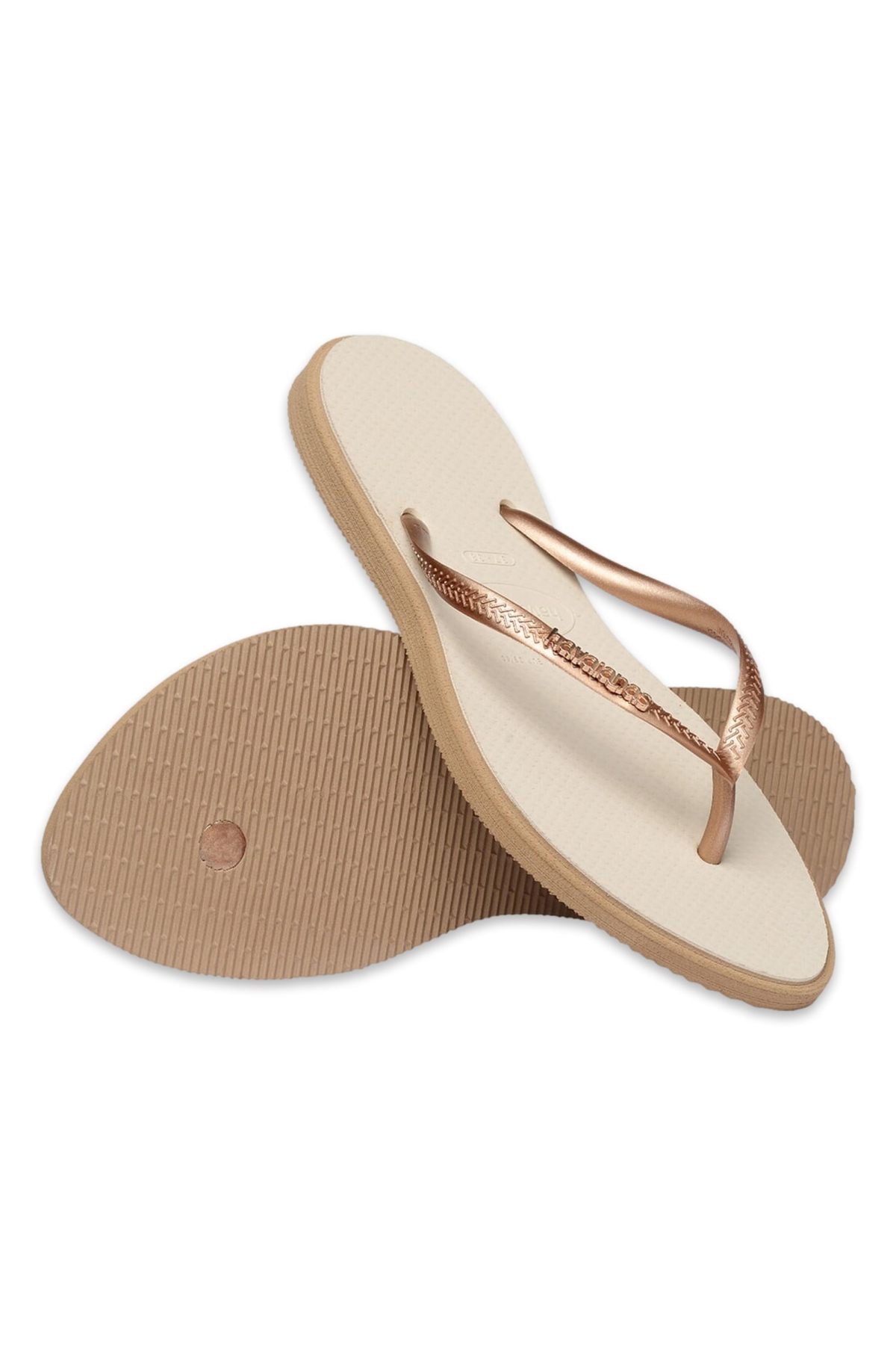 4149584 Sslim Point Parmak Arası Bronz Kadın Terlik - Görsel 6