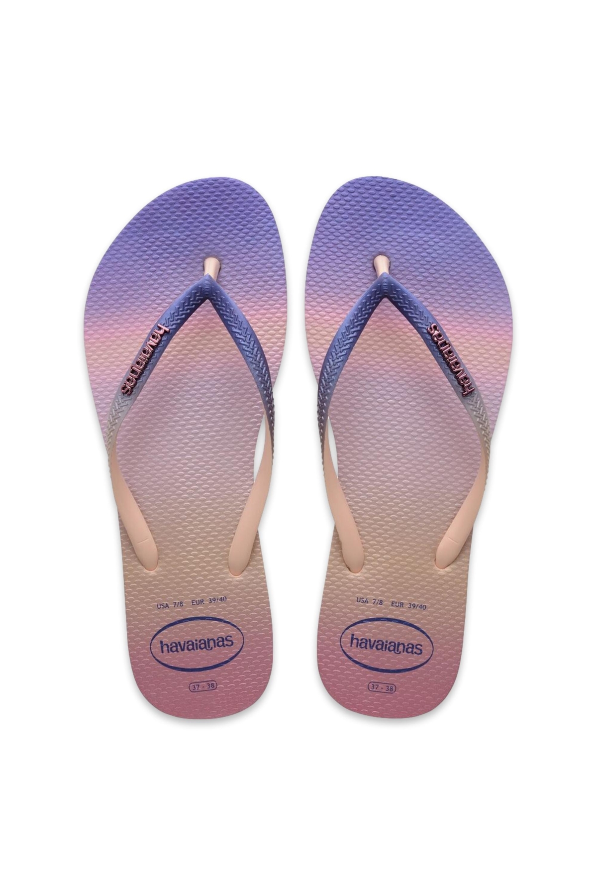 4146908 Slim Gradient Sunset Parmak Arası Lila Kadın Terlik - Görsel 3