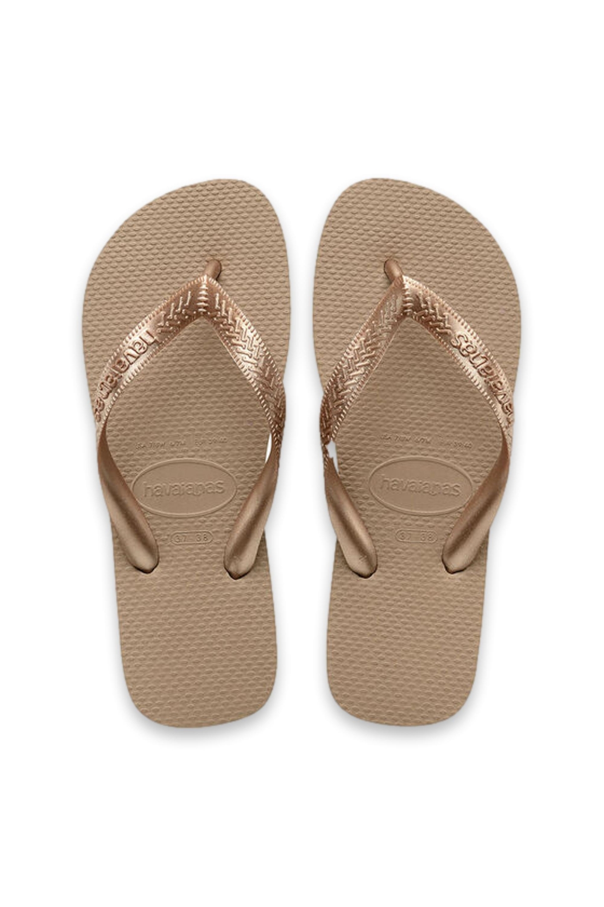 4137428 Top Tiras Parmak Arası Bronz Kadın Terlik - Görsel 3