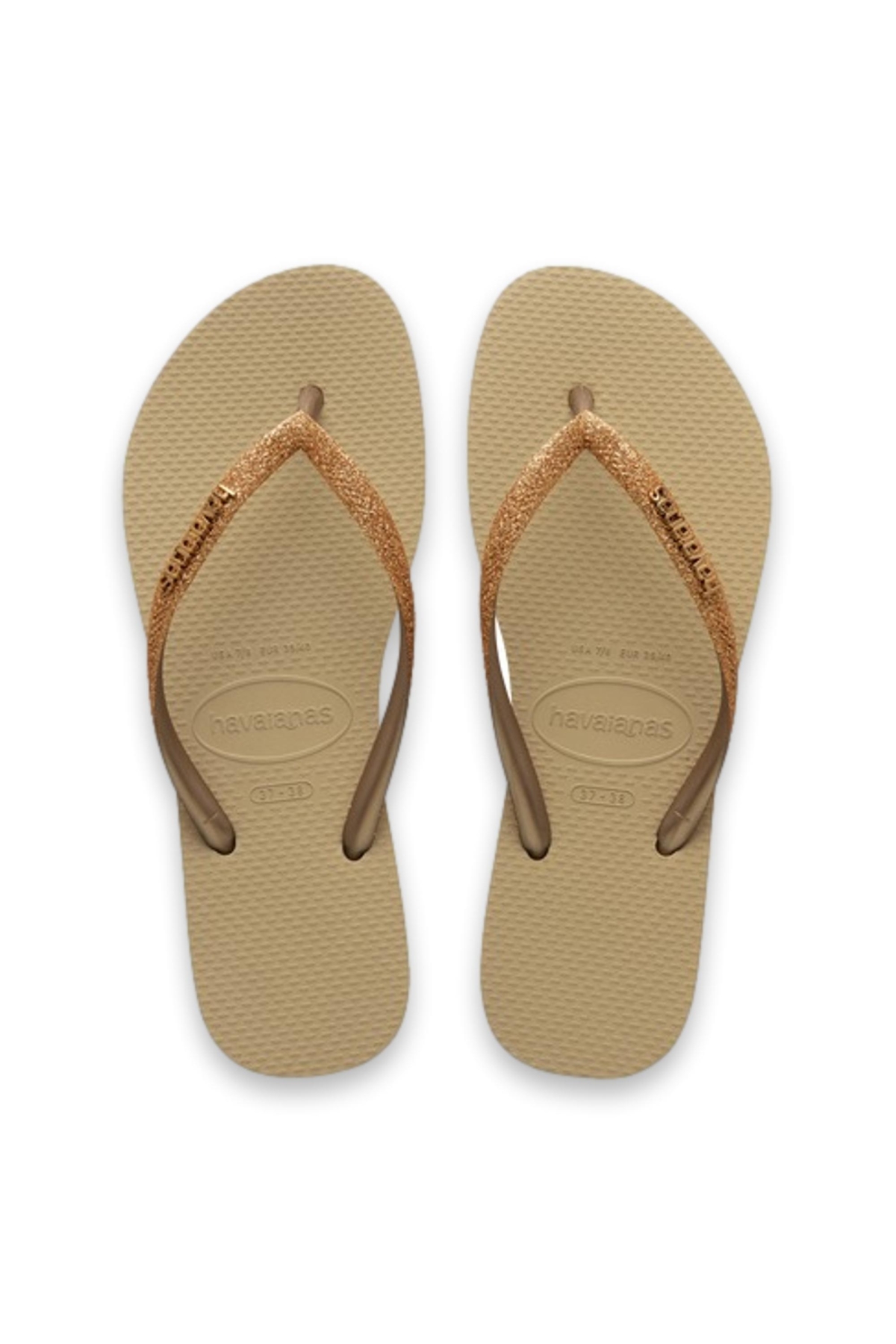 4146975 Slim Glitter Ii Parmak Arası Kahverengi Kadın Terlik - Görsel 3