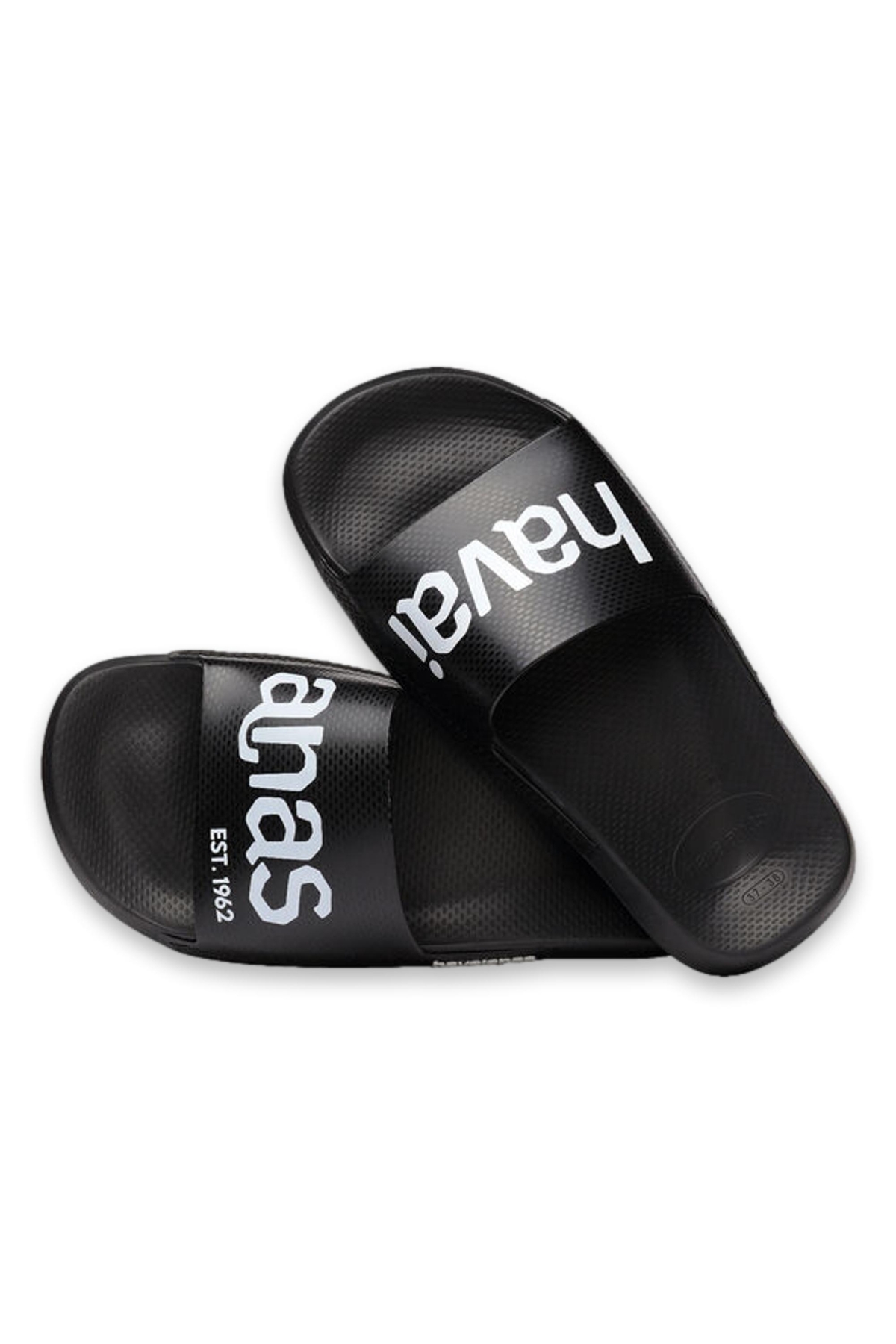 4148124 Slide Classic Logomania Tek Bant Siyah-Beyaz Unisex Terlik - Görsel 5