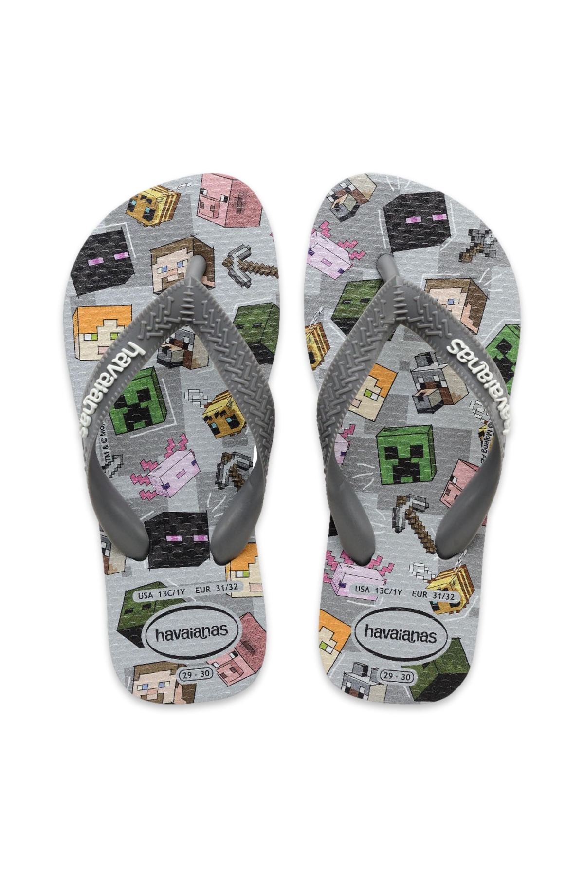 4145125 Kids Minecraft Parmak Arası Çok Renkli Erkek Çocuk Terlik - Görsel 3