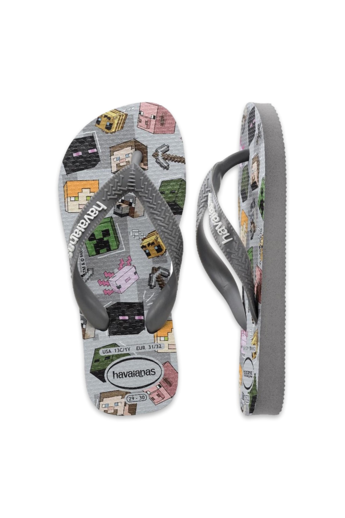 4145125 Kids Minecraft Parmak Arası Çok Renkli Erkek Çocuk Terlik - Görsel 5