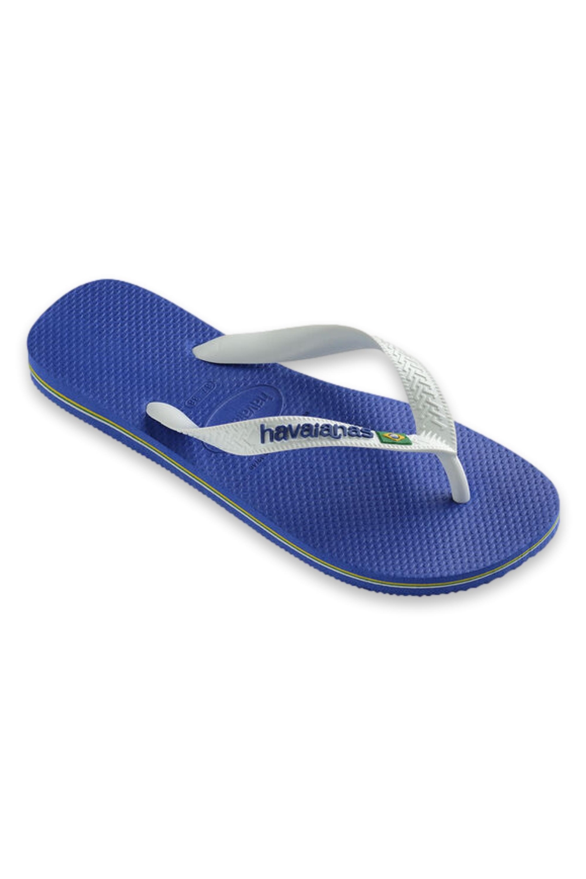 4110850 Brasil Logo Parmak Arası Mavi Unisex Terlik - Görsel 4