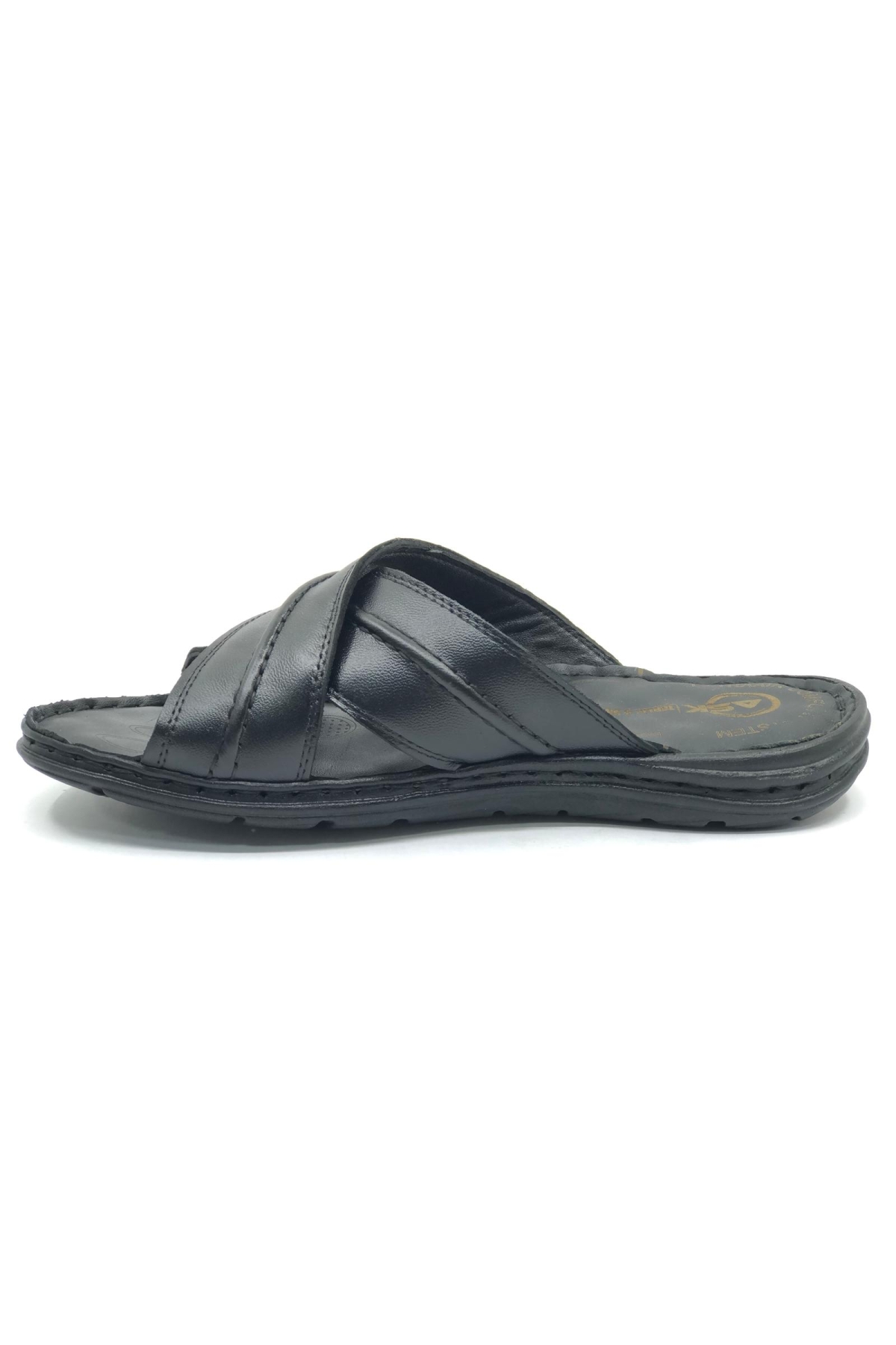 Asker 1922-25 %100 Hakiki Deri Erkek Full Ortapedik Terlik - Görsel 5