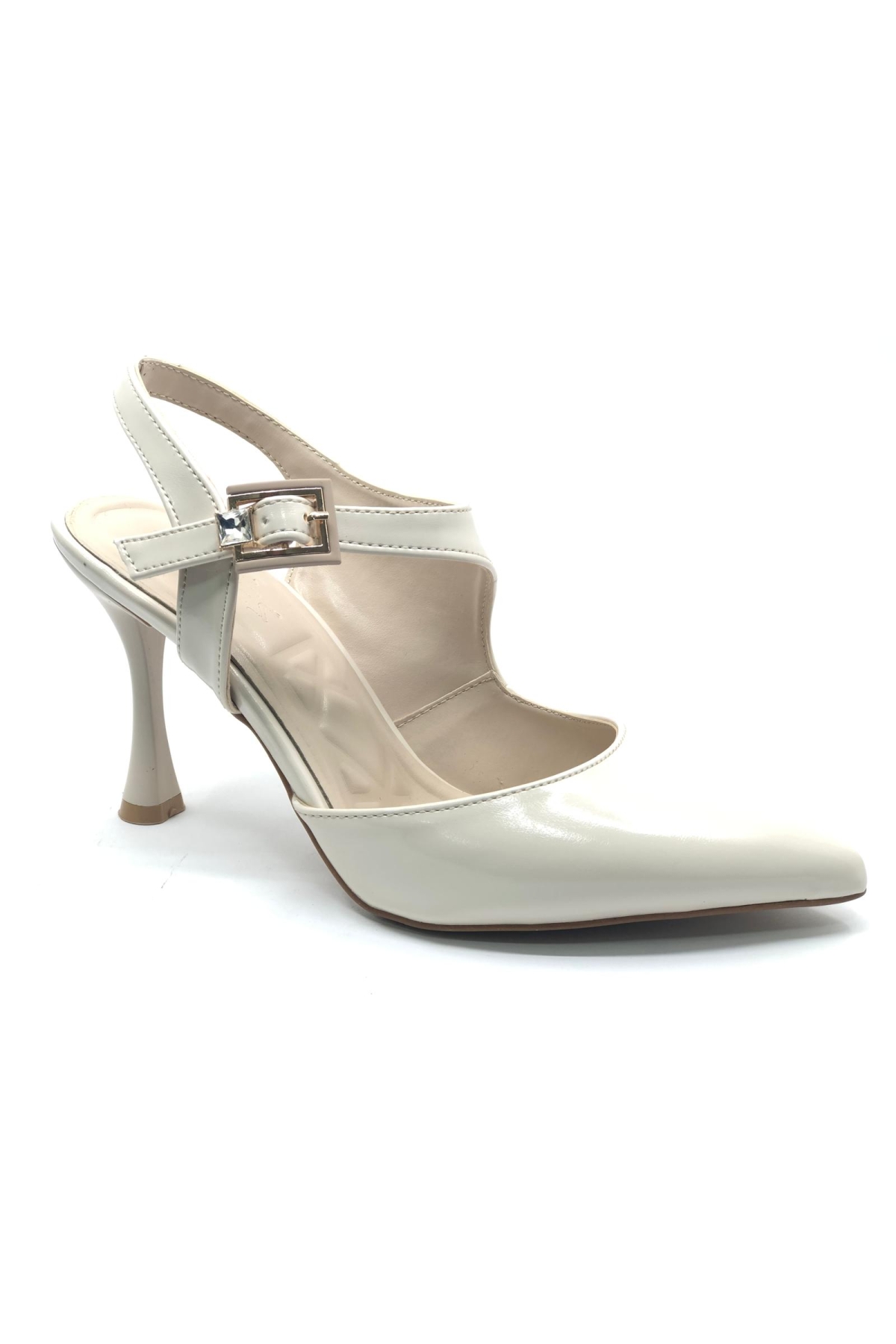 Matiko Toka Detaylı Arkası Açık Stiletto Kadın Topuklu Ayakkabı - Görsel 6