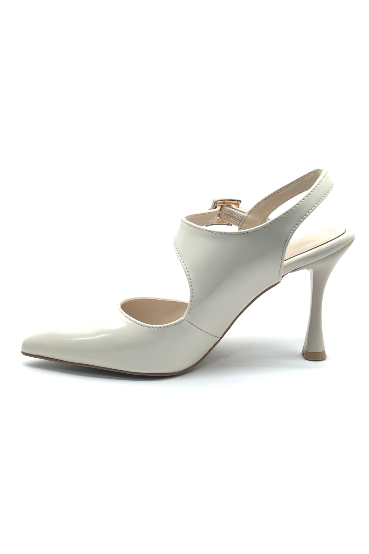 Matiko Toka Detaylı Arkası Açık Stiletto Kadın Topuklu Ayakkabı - Görsel 7