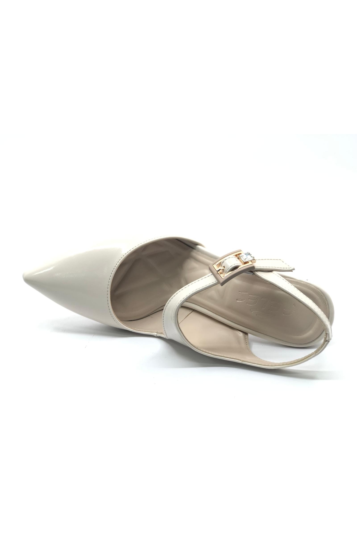 Matiko Toka Detaylı Arkası Açık Stiletto Kadın Topuklu Ayakkabı - Görsel 8