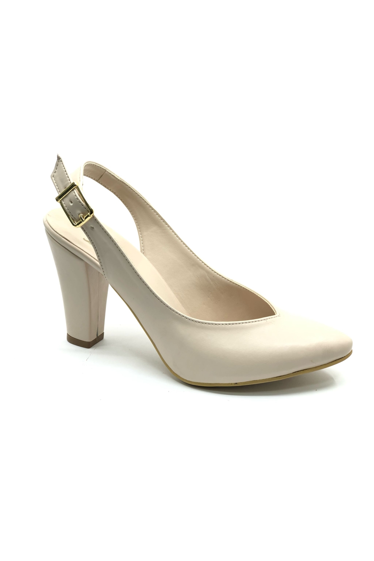 V Dekolteli Arkası Açık Kadın Topuklu Ayakkabı - Görsel 4