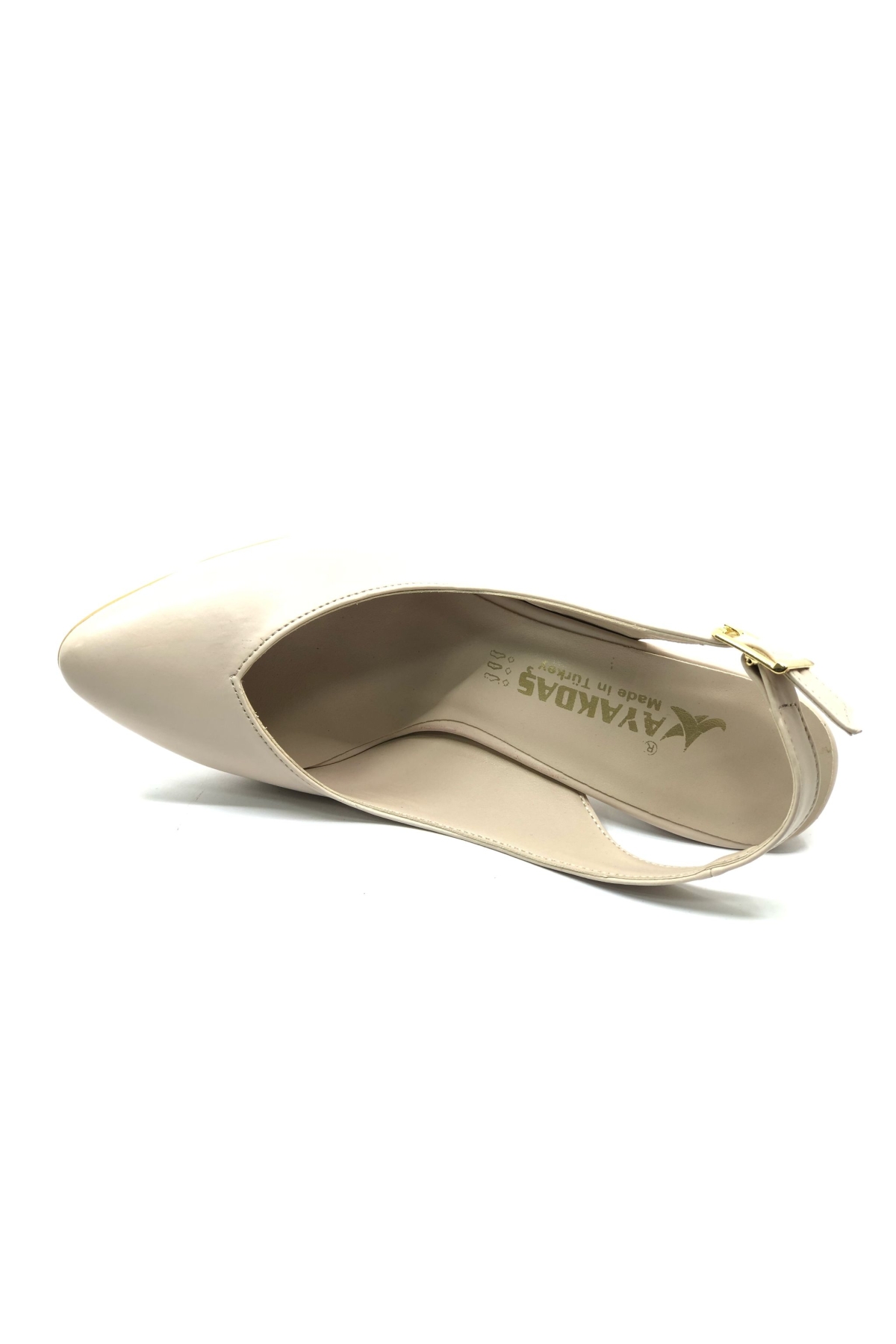 V Dekolteli Arkası Açık Kadın Topuklu Ayakkabı - Görsel 5