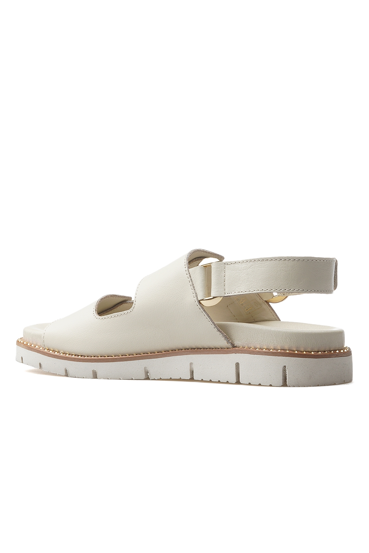 Kadın Hakiki Deri Toka Detaylı Casual Sandalet 25y 25440013y Z Bej - Görsel 4