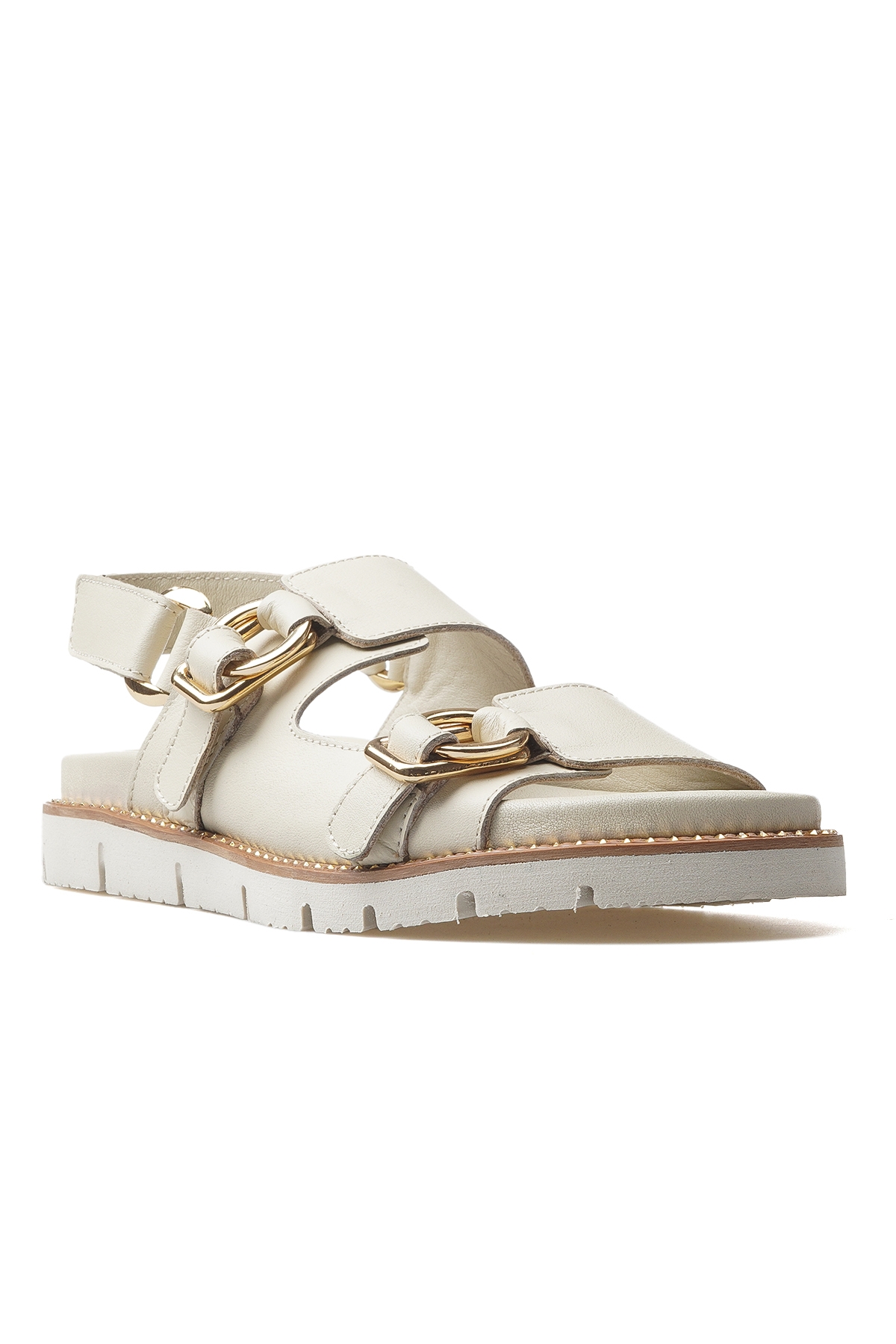 Kadın Hakiki Deri Toka Detaylı Casual Sandalet 25y 25440013y Z Bej - Görsel 5