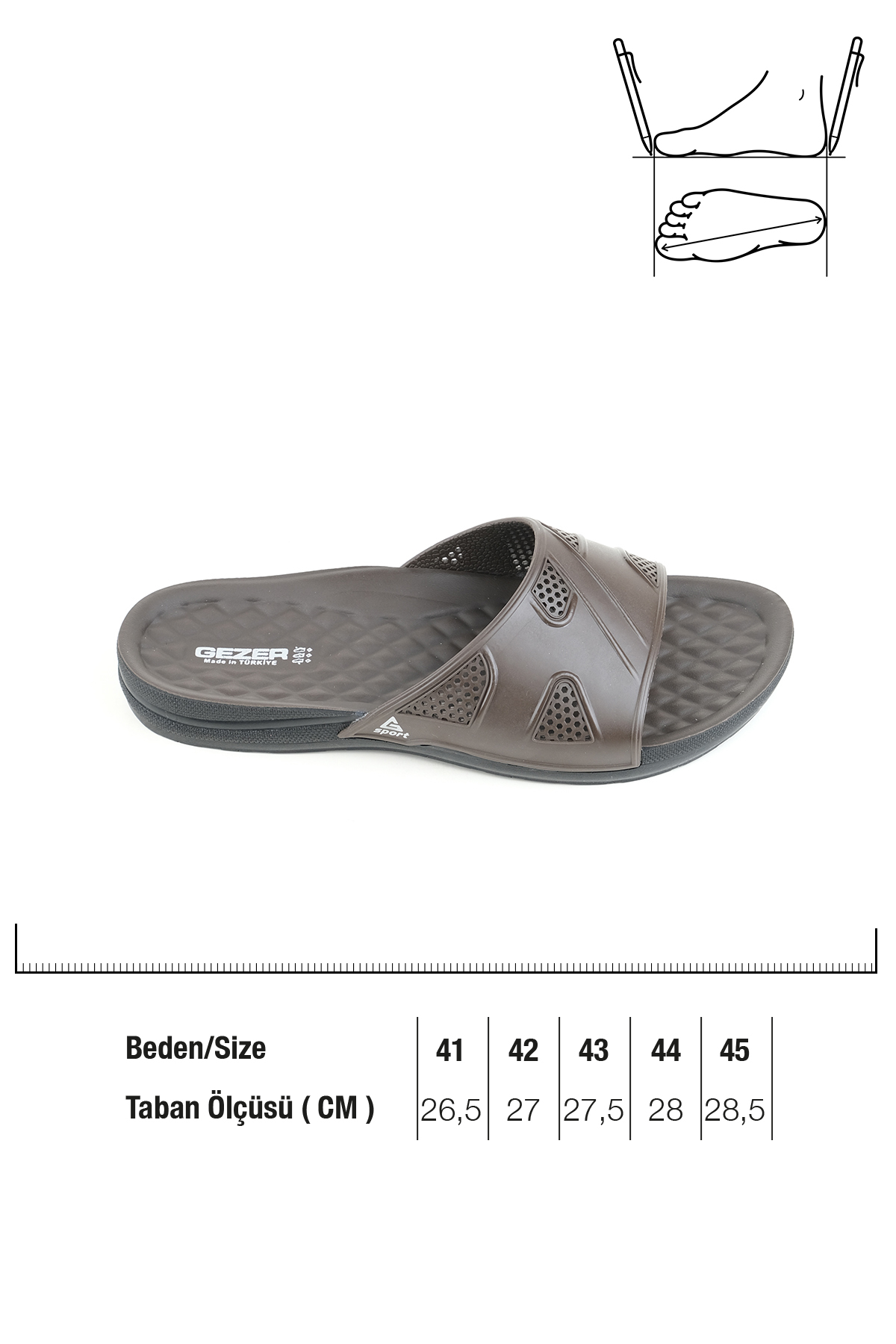 Gezer Gezer Kahverengi Yazlık Koleksiyon Erkek Terlik Flo'da! Kahverengi - 3. görsel