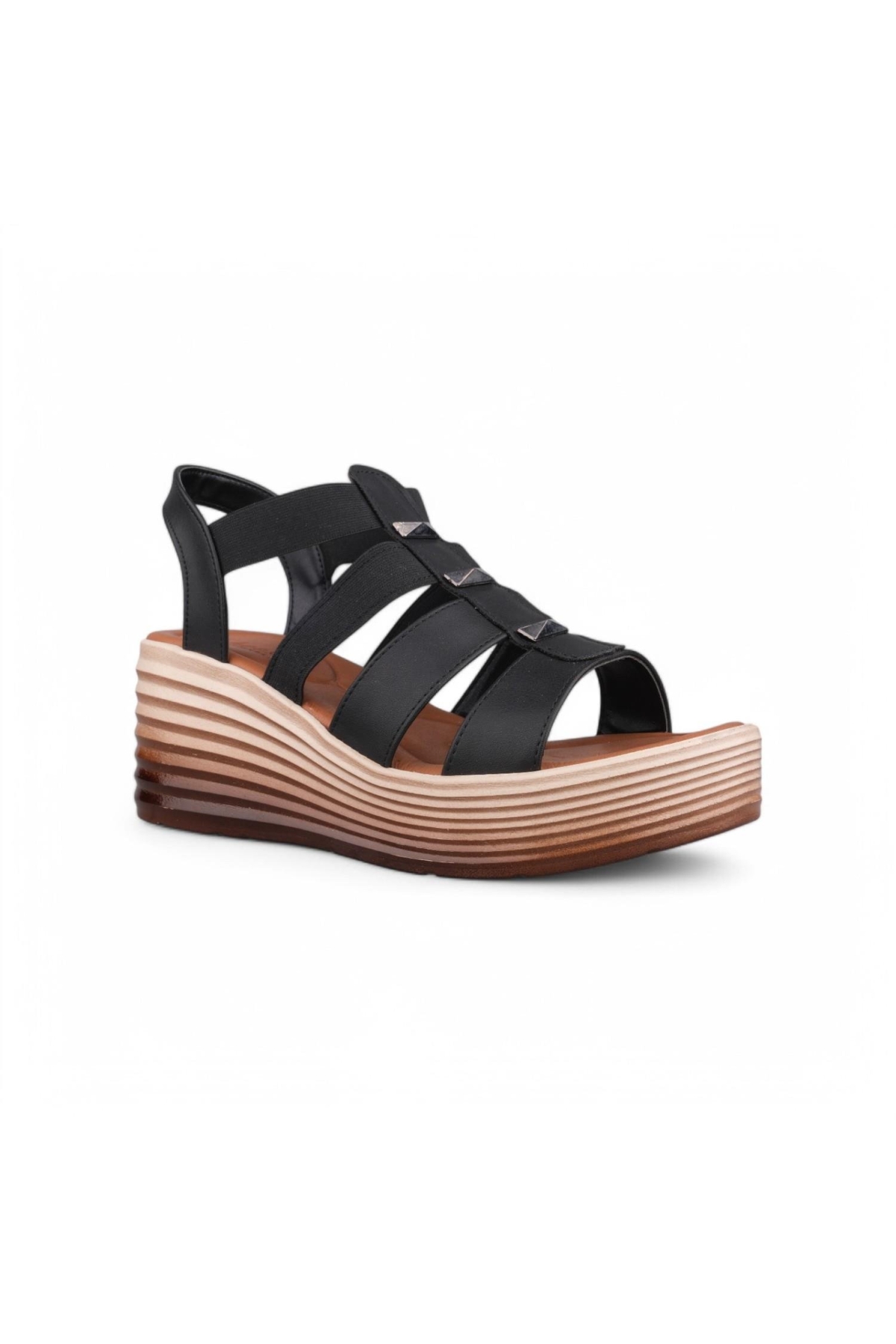 Kadın SIYAH Günlük Sandalet - Siyah, Deri - Görsel 2