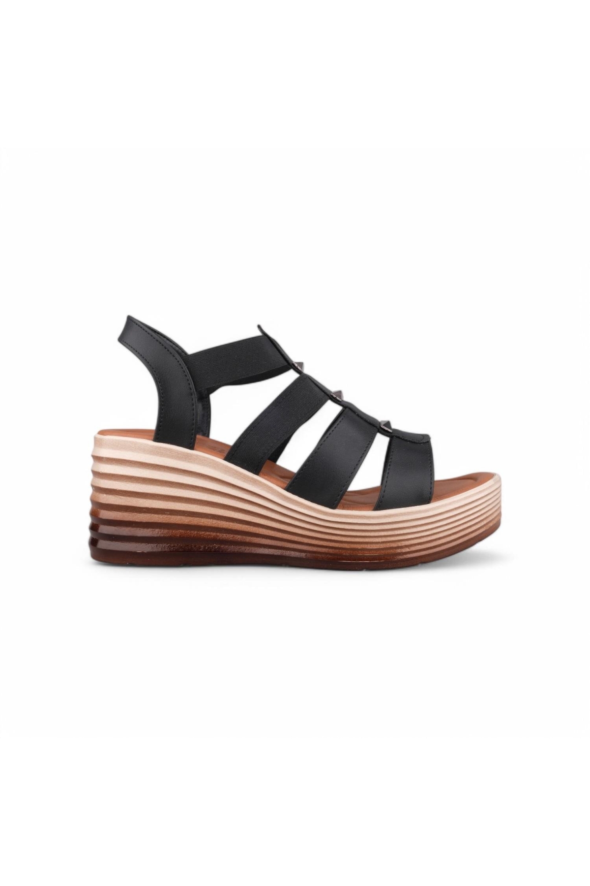 Kadın SIYAH Günlük Sandalet - Siyah, Deri - Görsel 5