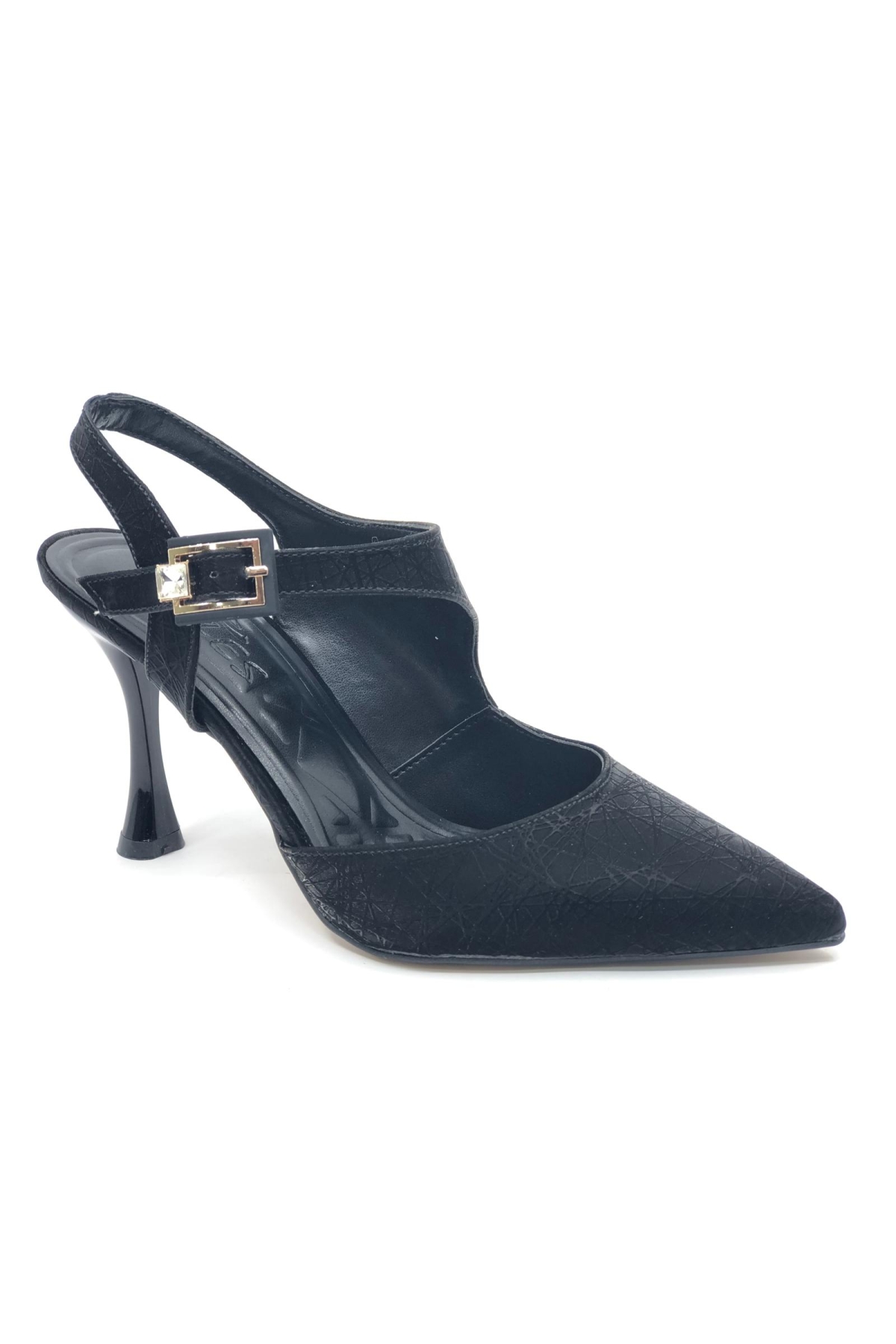 Okitam Toka Detaylı Arkası Açık Stiletto Kadın Topuklu Ayakkabı - Görsel 6