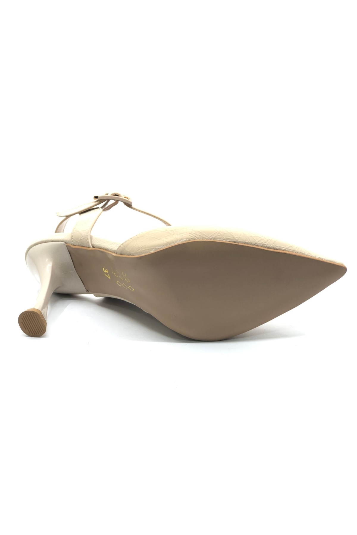 Okitam Toka Detaylı Arkası Açık Stiletto Kadın Topuklu Ayakkabı - Görsel 9