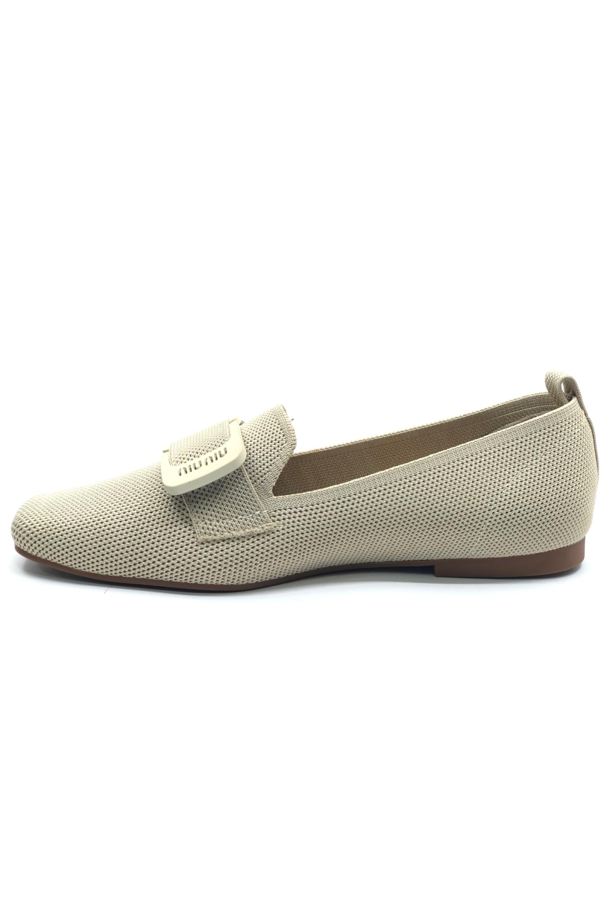 Triko Detaylı Küt Burun Kadın Babet Ayakkabı - Görsel 7