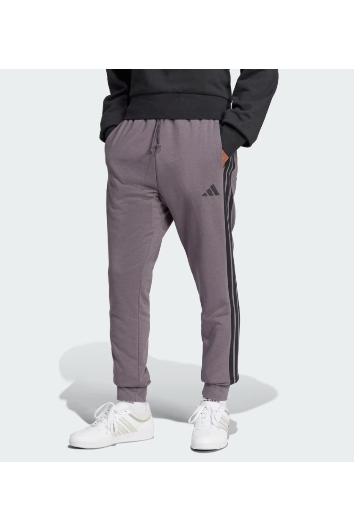 M 3S FT TC PT Temel 3-Çizgili Fransız Havlu Kumaş Jogger Erkek