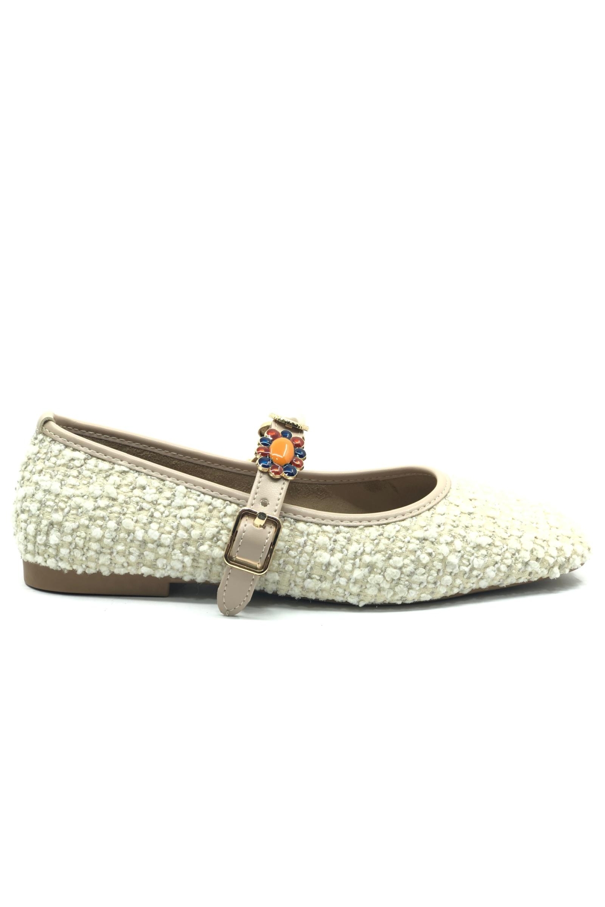 İnci Toka Detaylı Kadın Babet Ayakkabı - Görsel 2