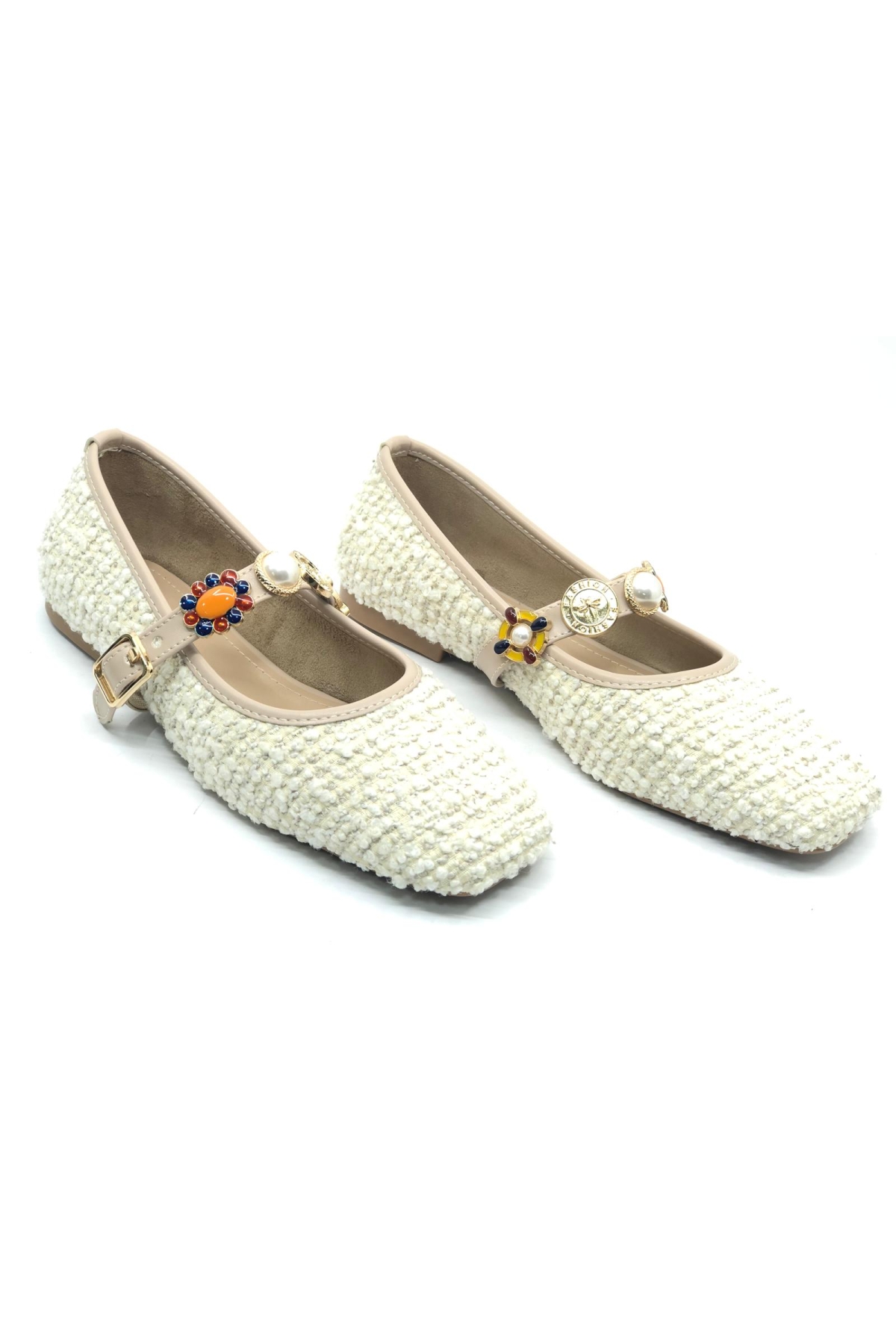 İnci Toka Detaylı Kadın Babet Ayakkabı - Görsel 3