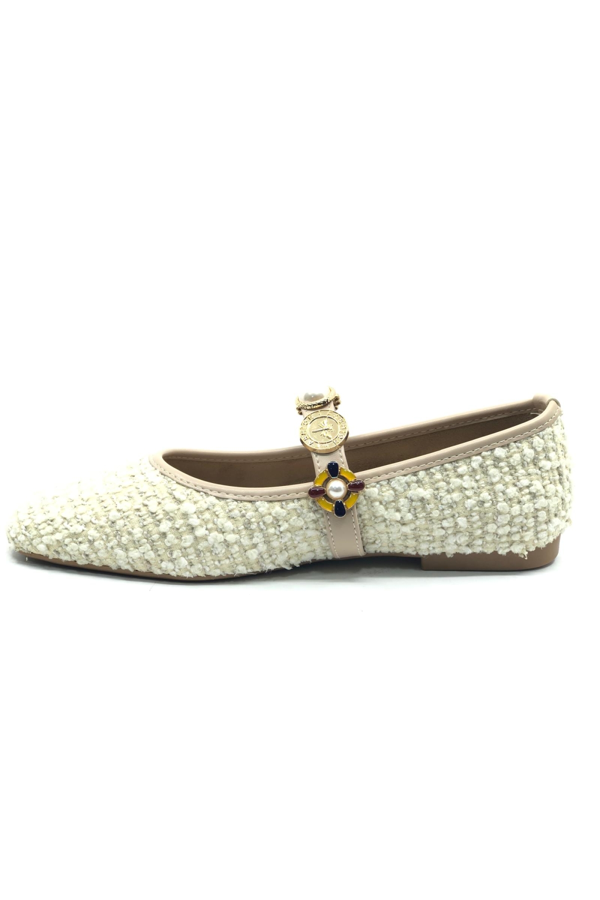 İnci Toka Detaylı Kadın Babet Ayakkabı - Görsel 6