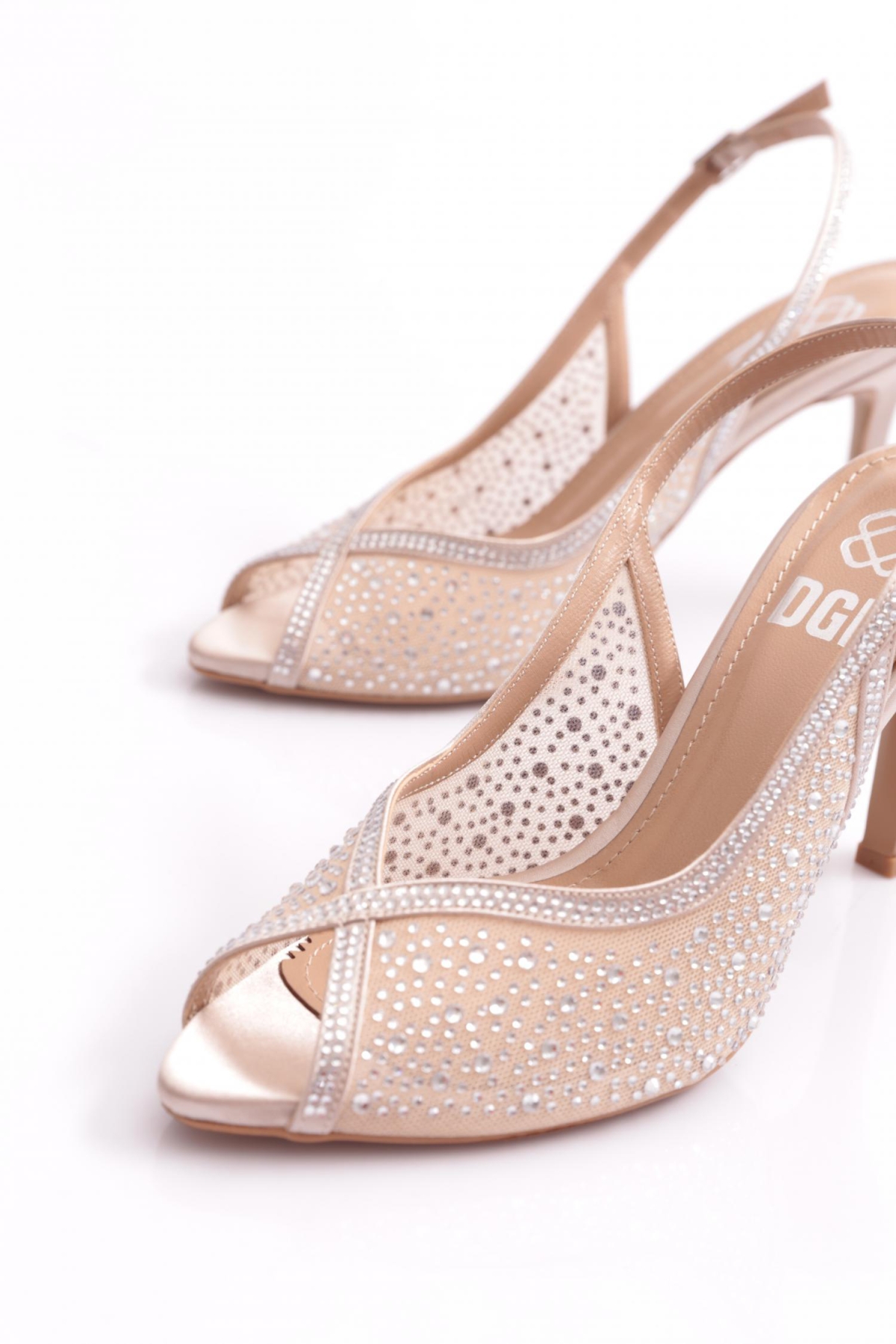 5752 Kadin Taşli Topuklu Ayakkabi - Görsel 5
