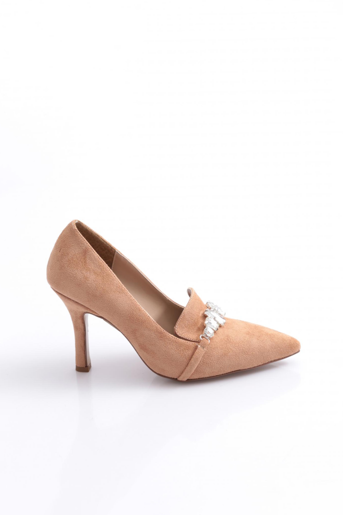 K3105-22K Kadin Sivri Burun Kristal Taşli İnce Topuklu Ayakkabi - Görsel 2