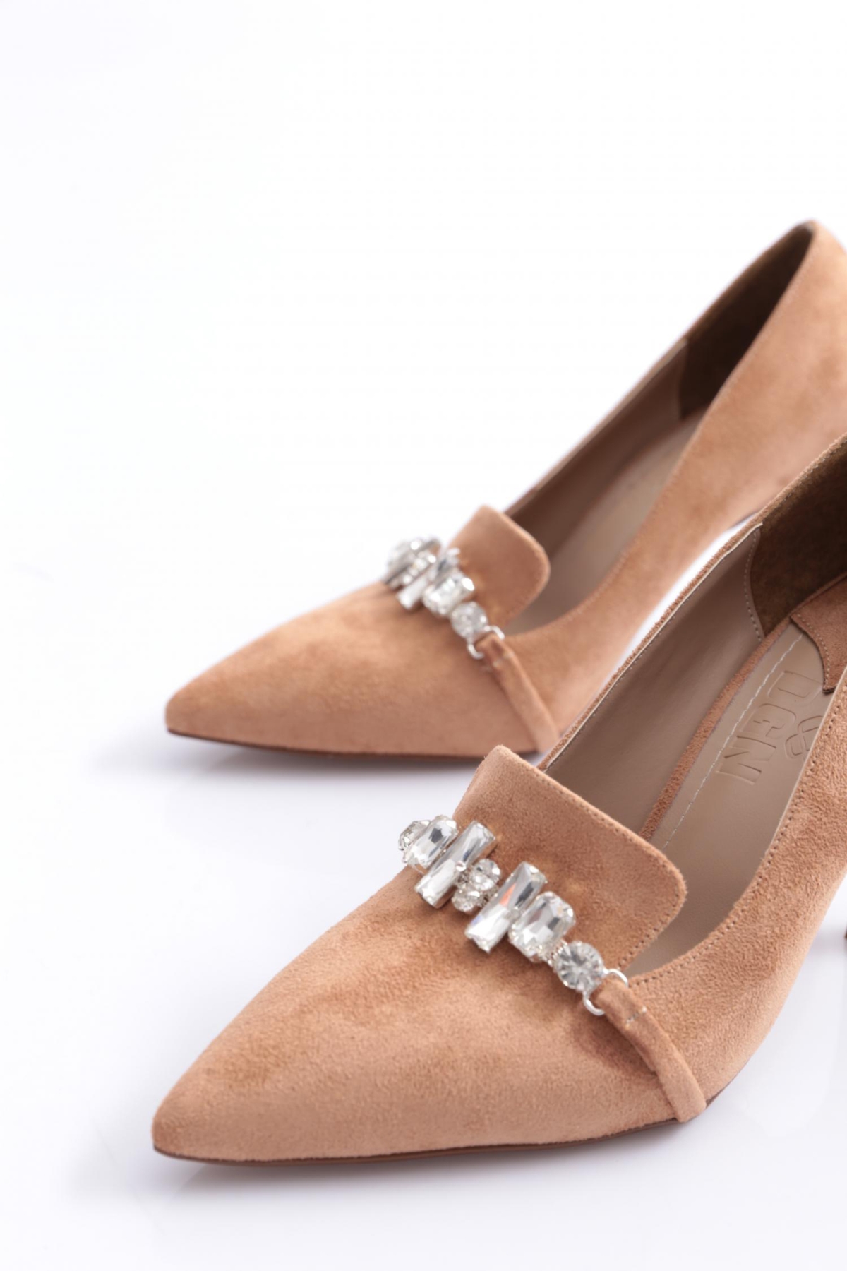 K3105-22K Kadin Sivri Burun Kristal Taşli İnce Topuklu Ayakkabi - Görsel 5