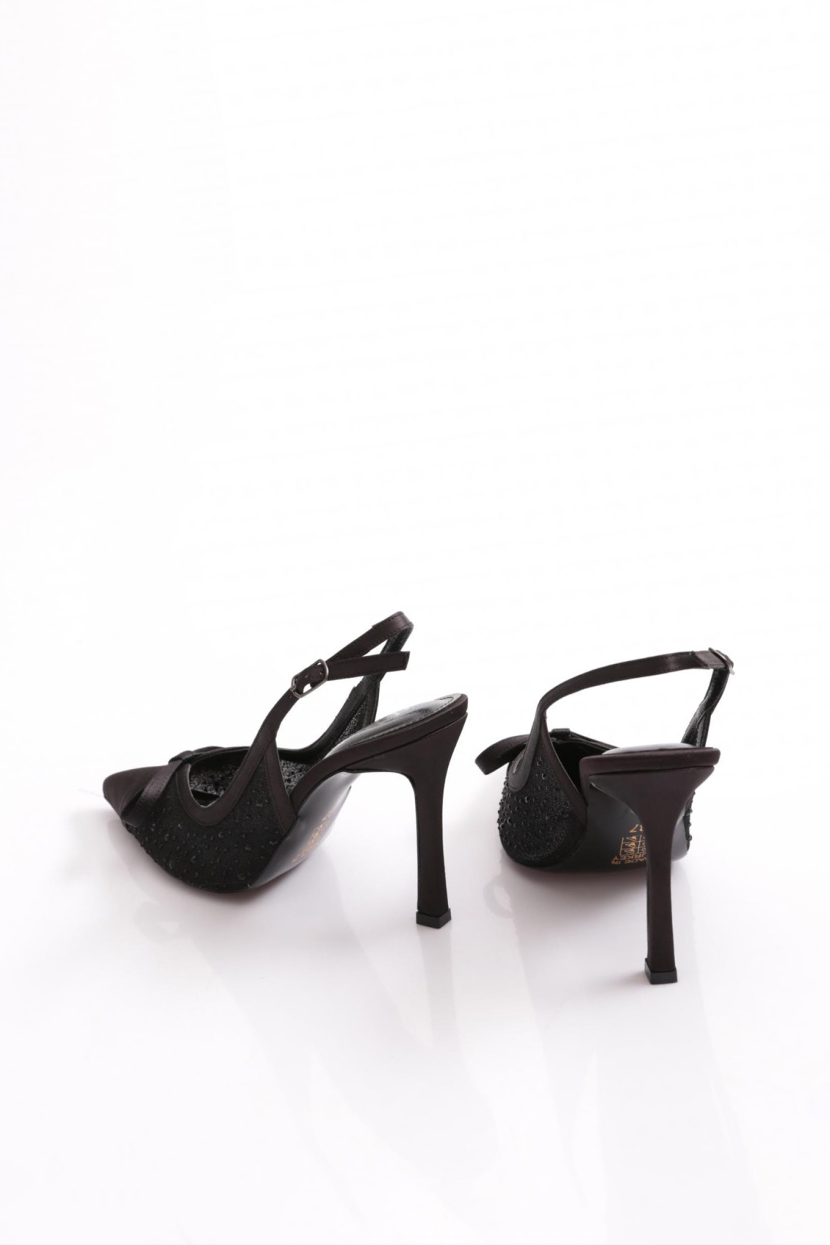 5706 Kadin Taşli Topuklu Ayakkabi - Görsel 4