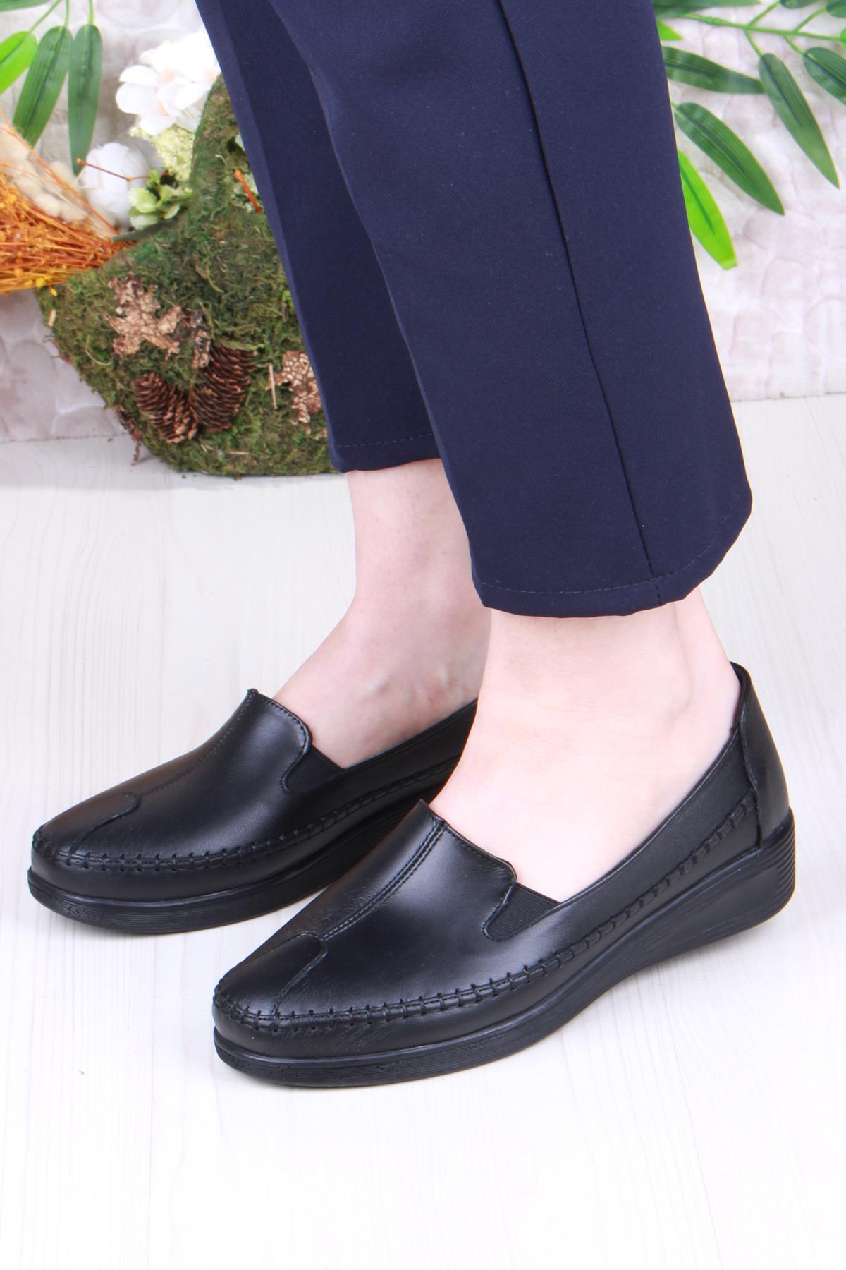 429120 Anatomik Rahat Esnek Hakiki Deri Kadın Ayakkabı - Görsel 3