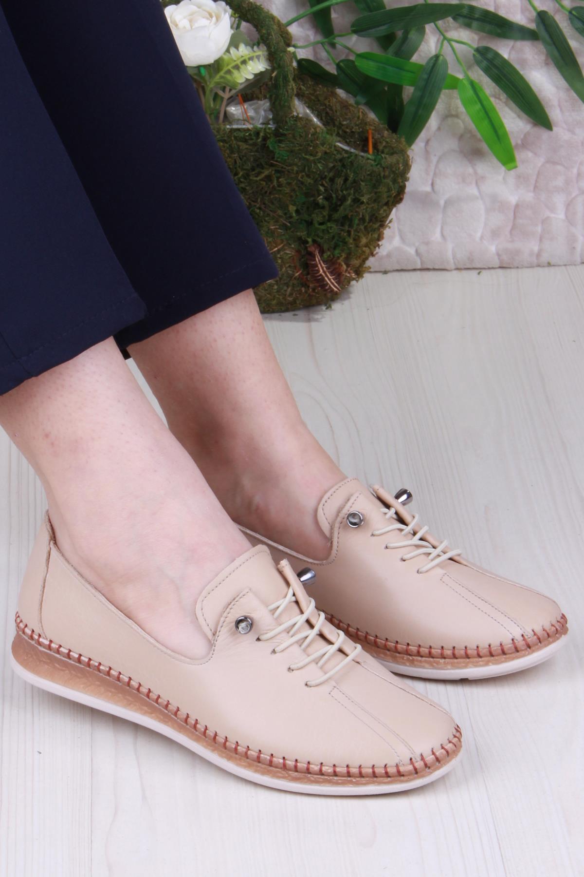 428786 Anatomik Rahat Esnek Hakiki Deri Kadın Ayakkabı - Görsel 2