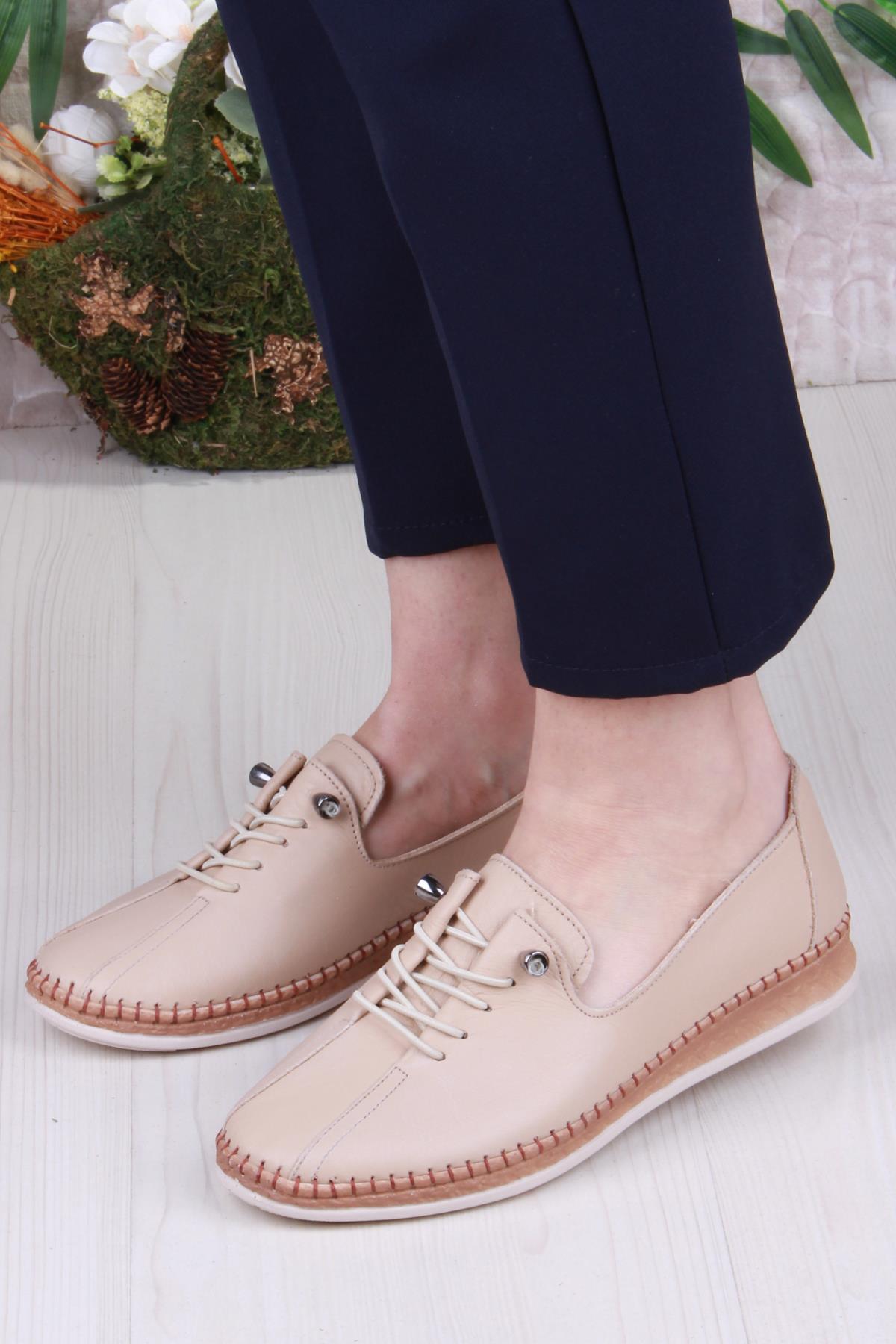 428786 Anatomik Rahat Esnek Hakiki Deri Kadın Ayakkabı - Görsel 3