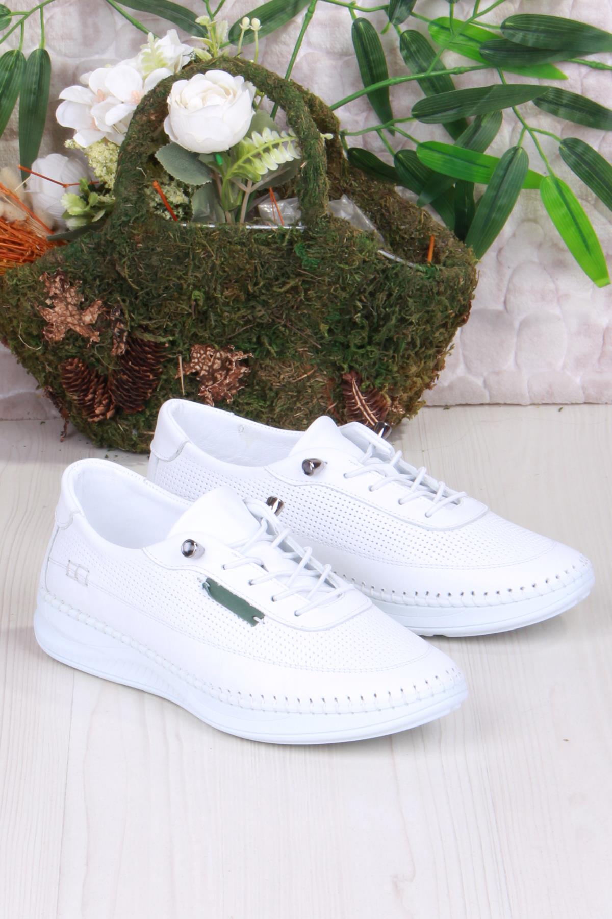 429550 Anatomik Rahat Esnek Hakiki Deri Kadın Ayakkabı - Görsel 4