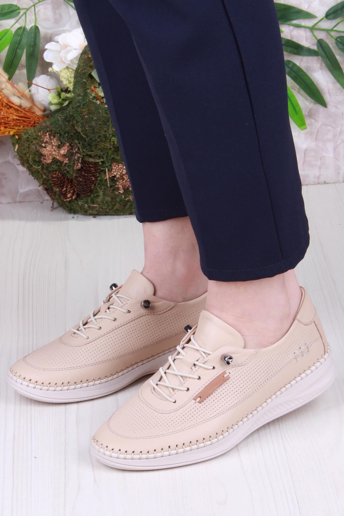 429550 Anatomik Rahat Esnek Hakiki Deri Kadın Ayakkabı - Görsel 3