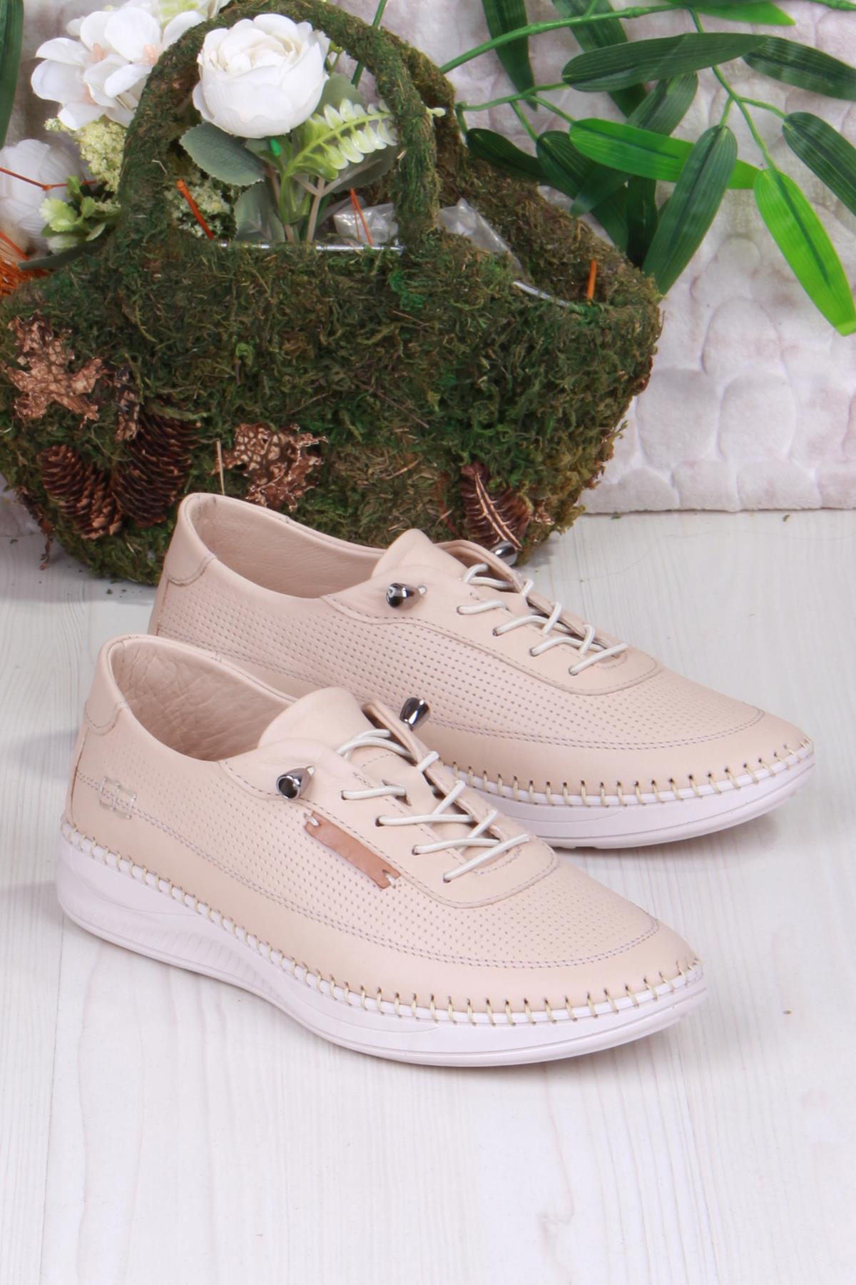 429550 Anatomik Rahat Esnek Hakiki Deri Kadın Ayakkabı - Görsel 4