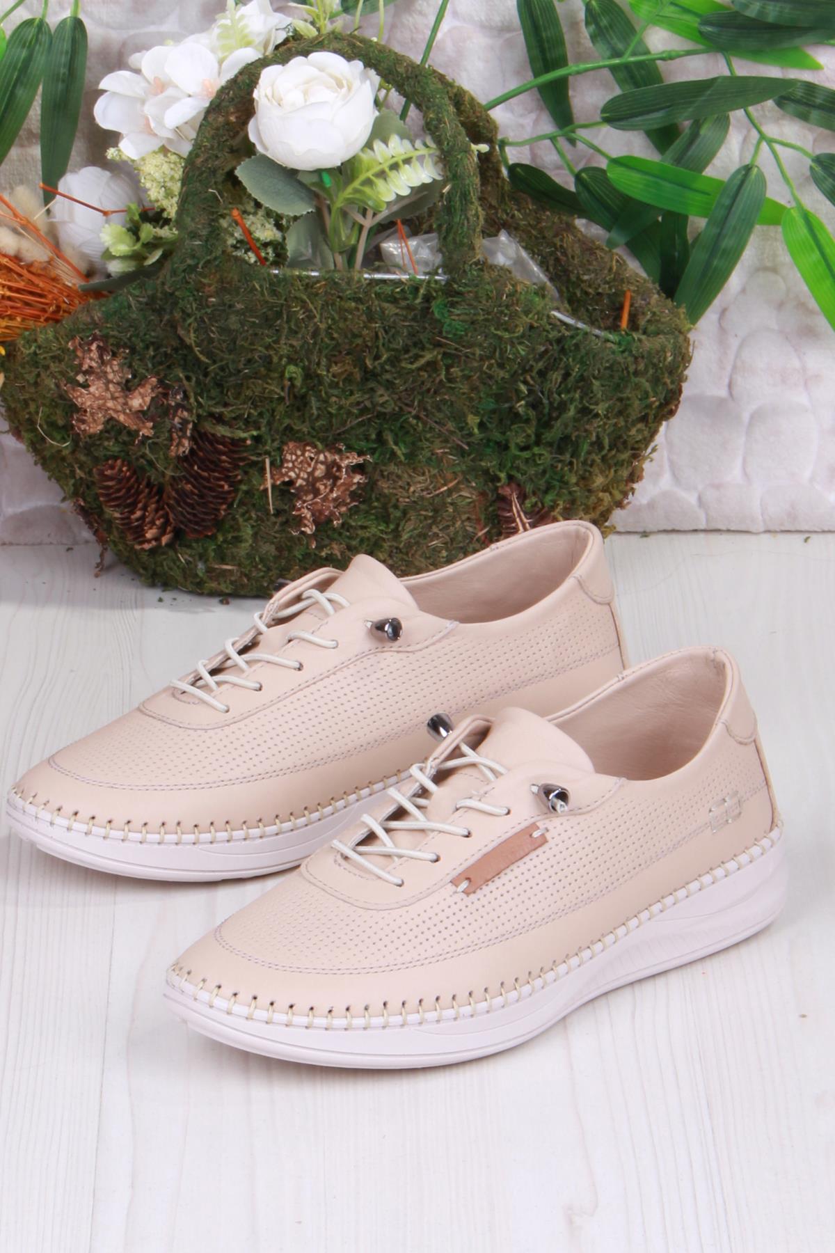 429550 Anatomik Rahat Esnek Hakiki Deri Kadın Ayakkabı - Görsel 5