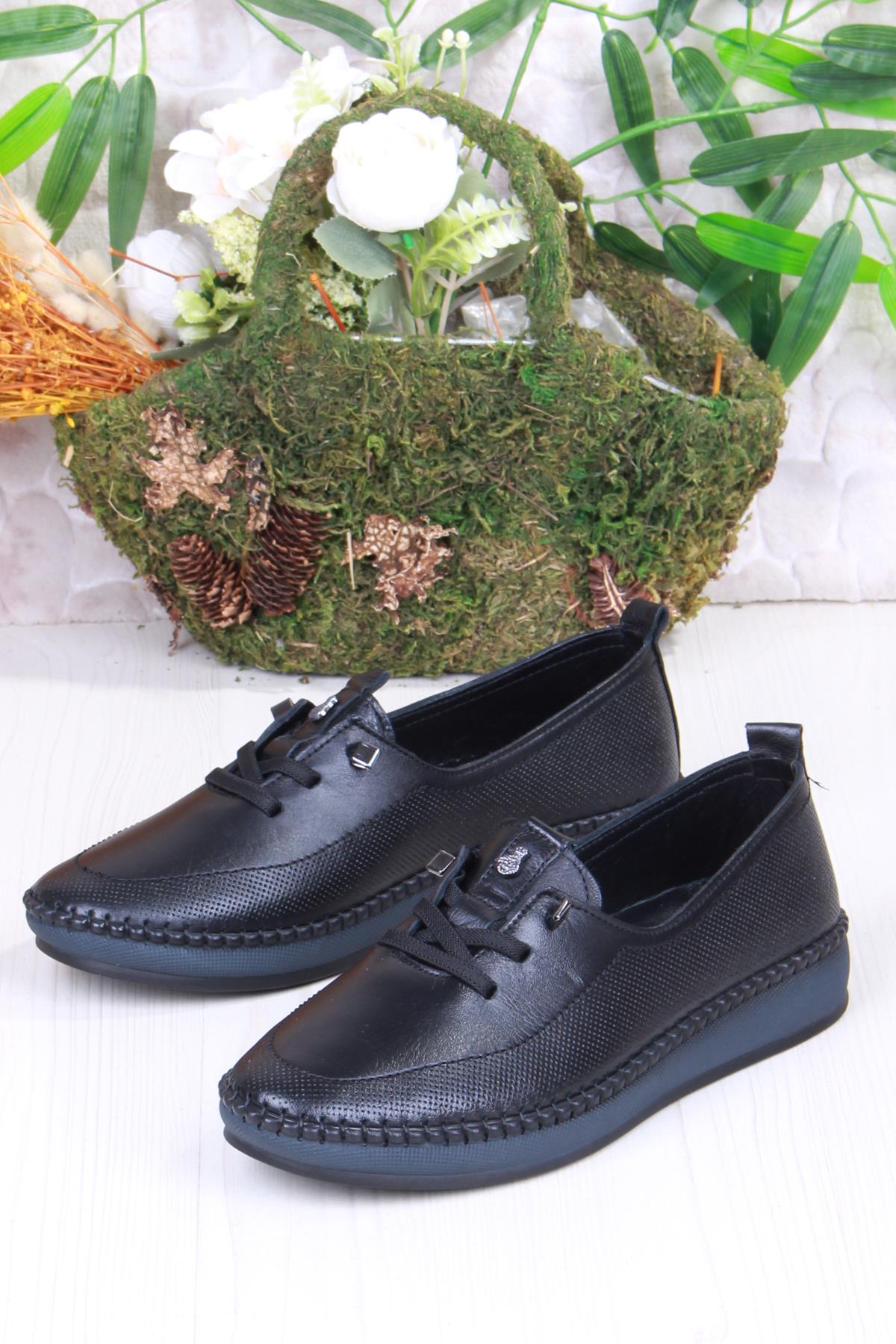 42083 Anatomik Rahat Esnek Hakiki Deri Kadın Ayakkabı - Görsel 5