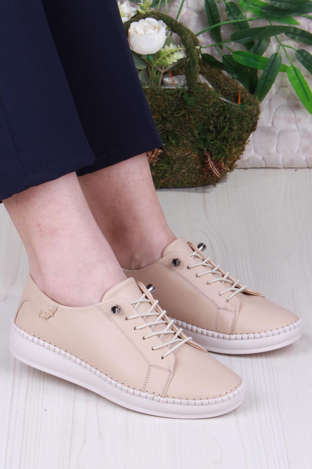 427866 Anatomik Rahat Esnek Hakiki Deri Kadın Ayakkabı - Görsel 2