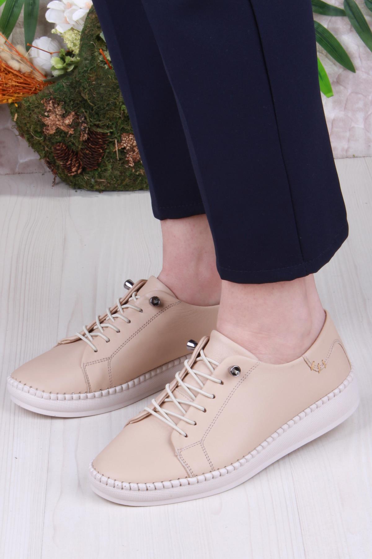 427866 Anatomik Rahat Esnek Hakiki Deri Kadın Ayakkabı - Görsel 3