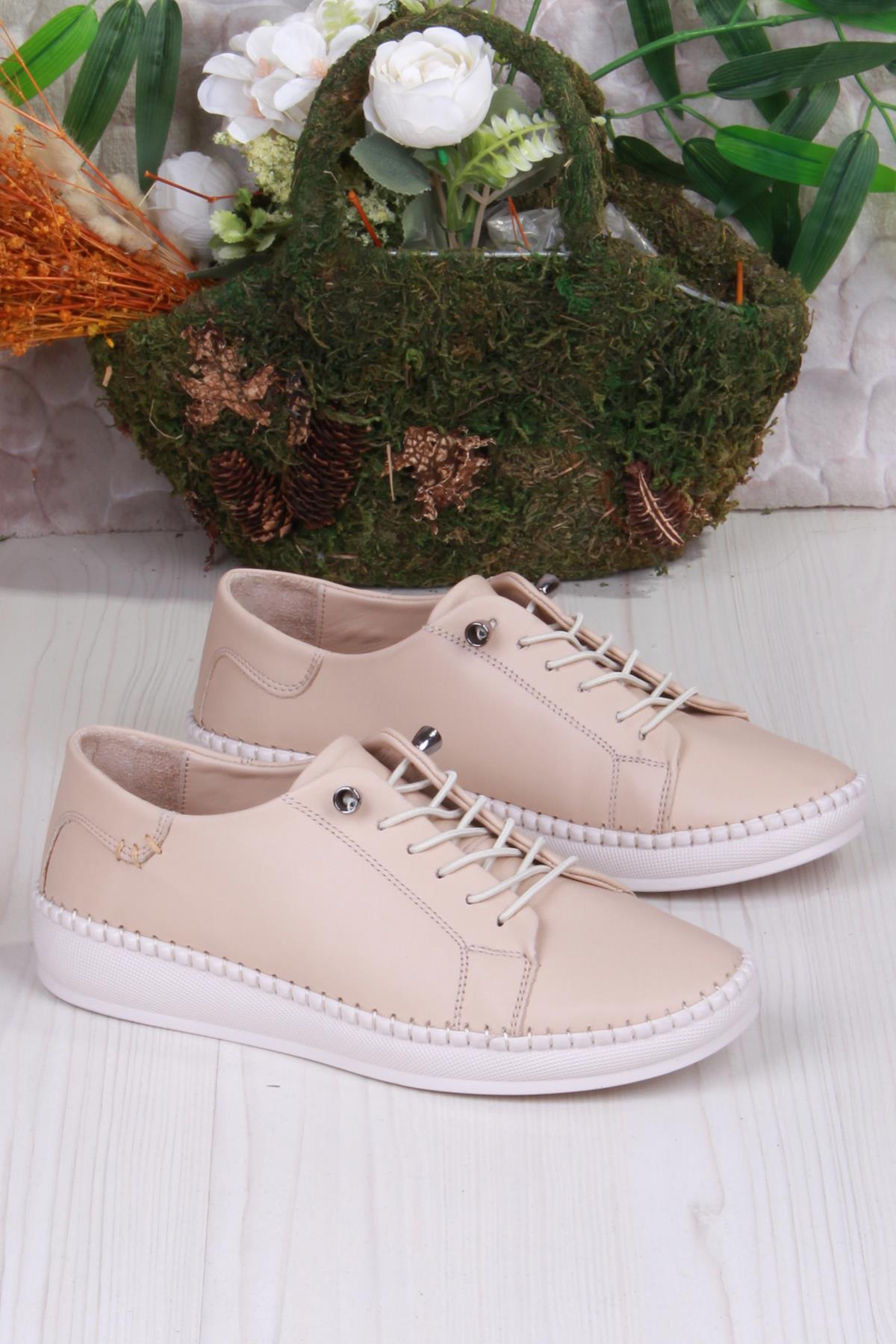 427866 Anatomik Rahat Esnek Hakiki Deri Kadın Ayakkabı - Görsel 4