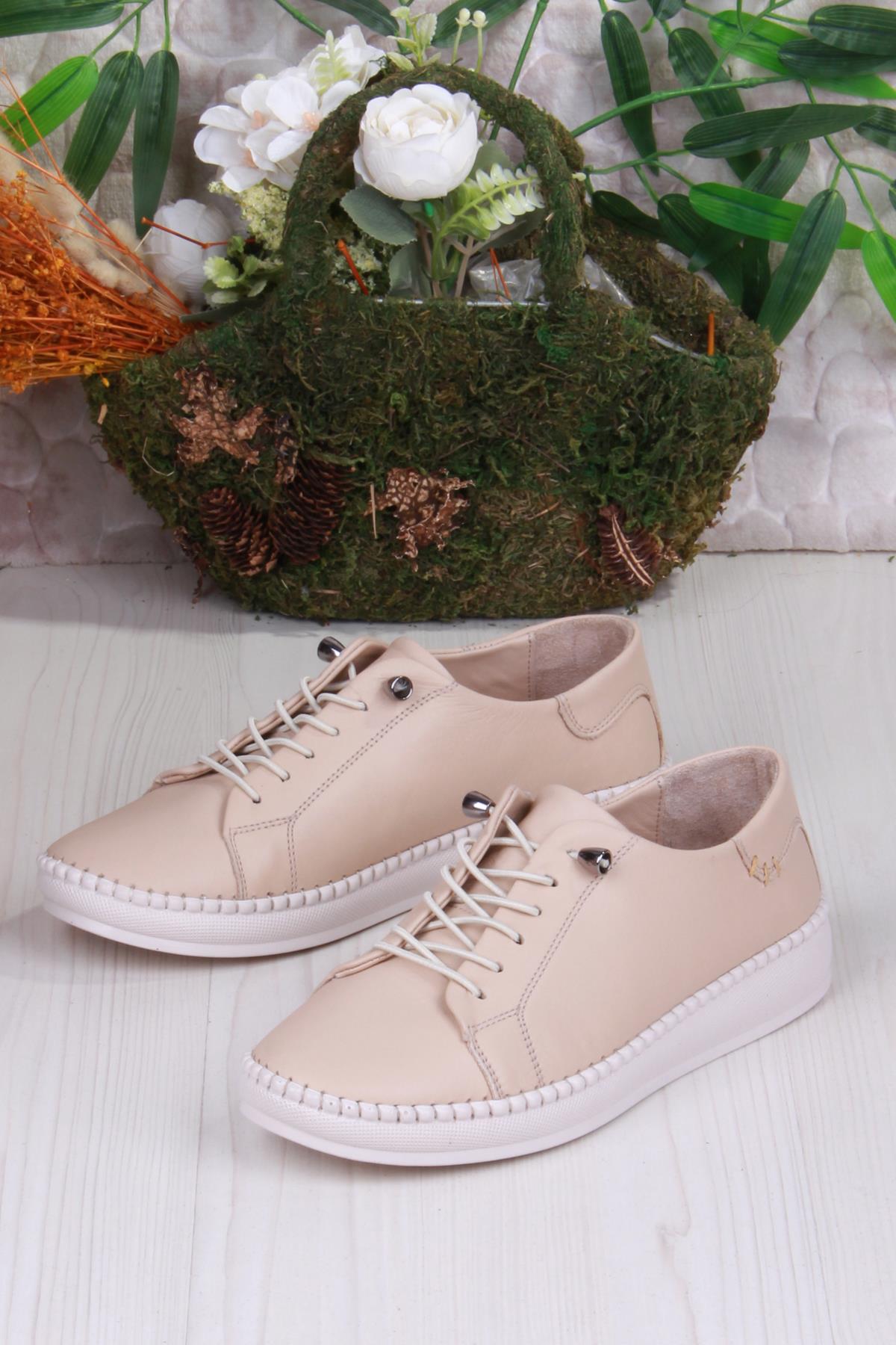 427866 Anatomik Rahat Esnek Hakiki Deri Kadın Ayakkabı - Görsel 5