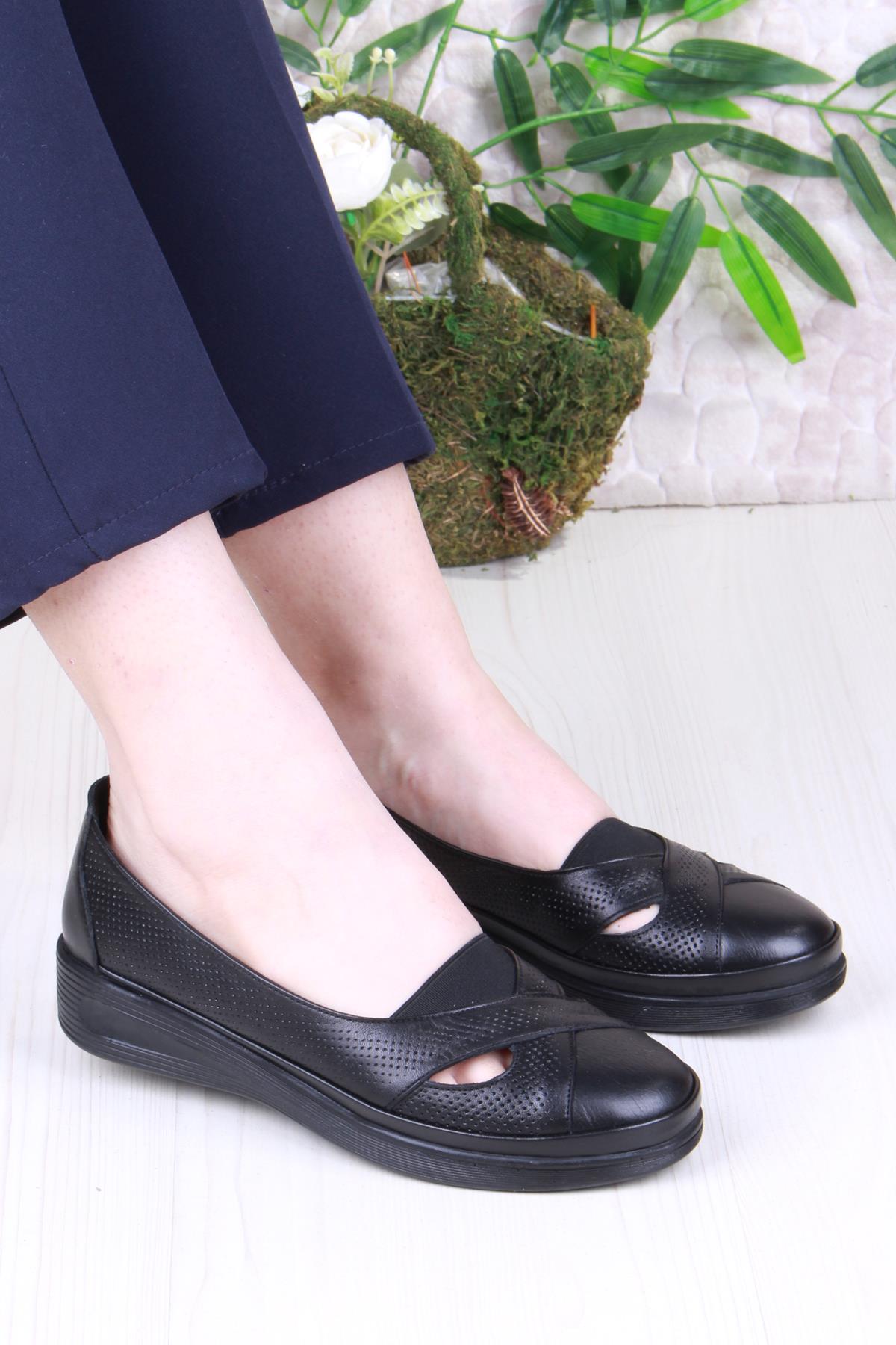 429609 Anatomik Rahat Esnek Hakiki Deri Kadın Ayakkabı - Görsel 2